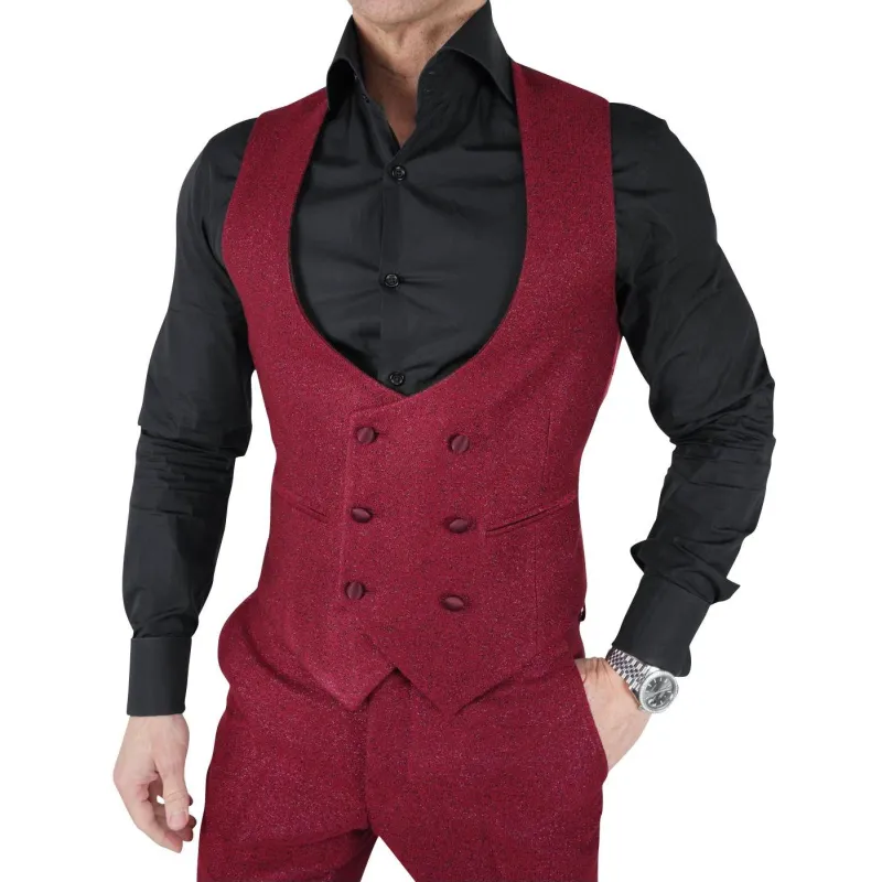 Scarlet Lustro Naked Double Breasted Waistcoat @ The Vault sold by Sebastian Cruz Couture