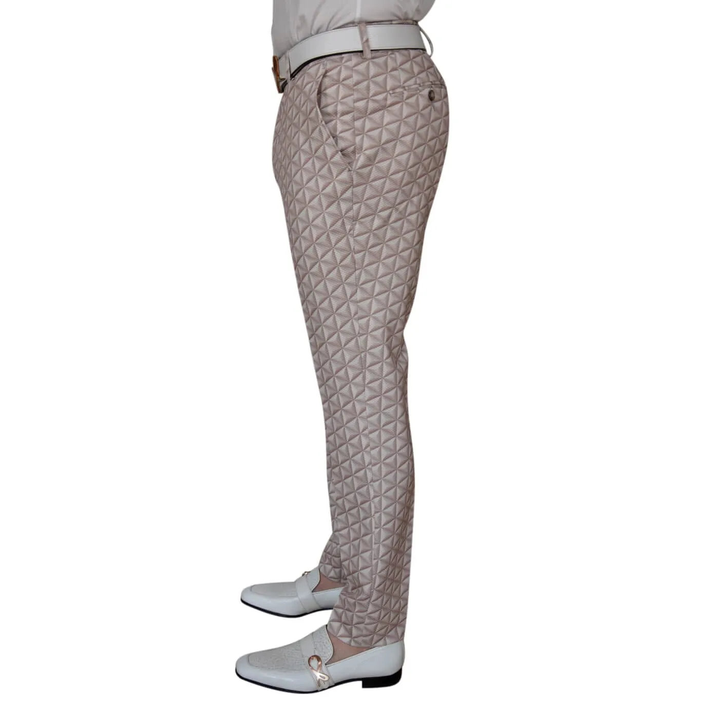 Toffee Prisma Luxury Performance Trousers sold by Sebastian Cruz Couture product image thumbnail 3