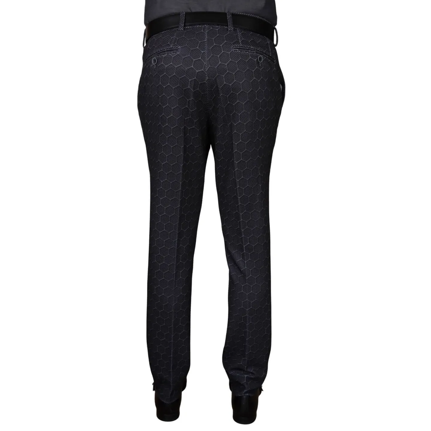 Charcoal Honeycomb Luxury Performance Trousers sold by Sebastian Cruz Couture product image thumbnail 4