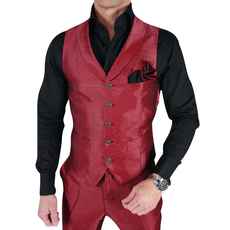 Ruby Glassa Ciottoli Waistcoat made by Sebastian Cruz Couture