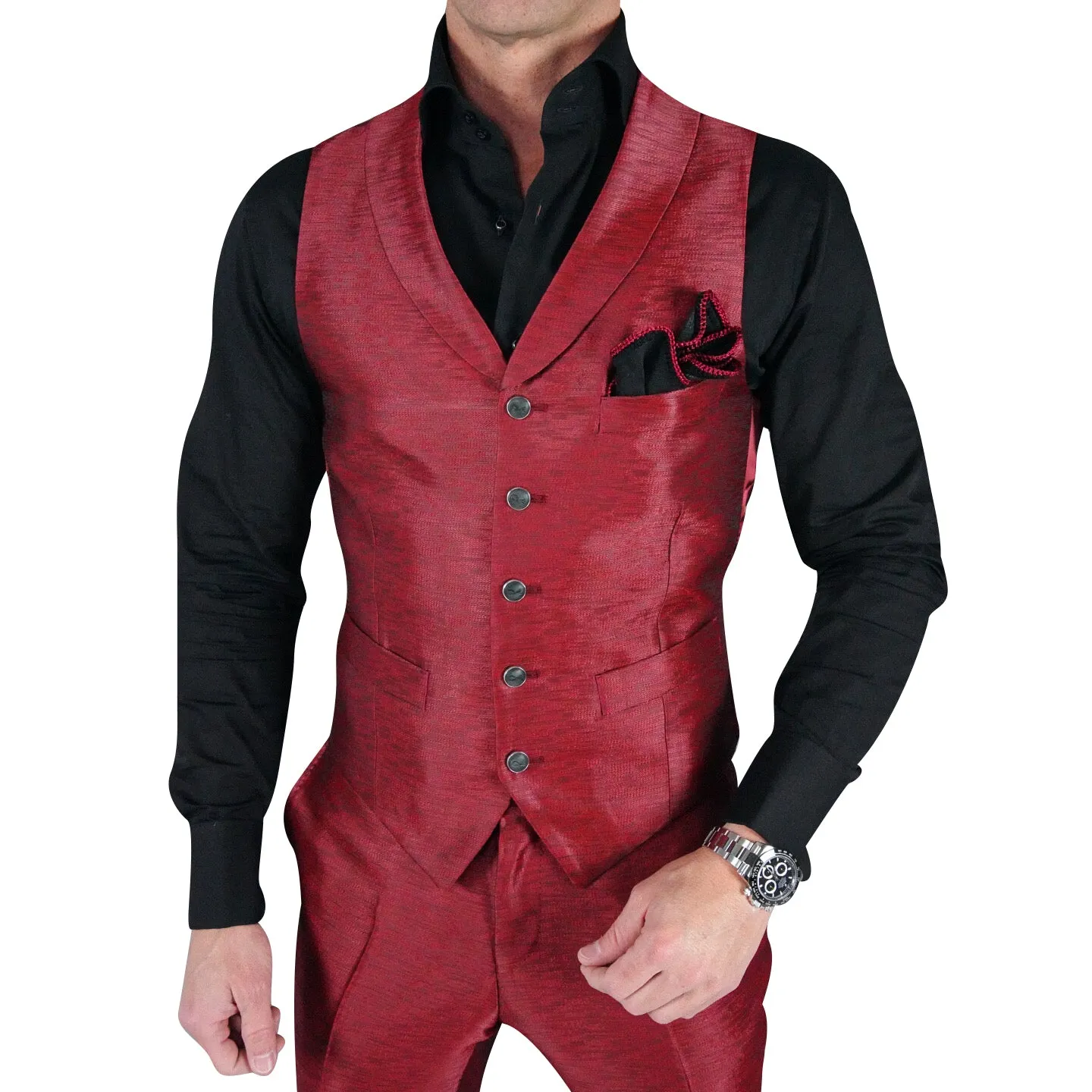 Ruby Glassa Ciottoli Waistcoat sold by Sebastian Cruz Couture