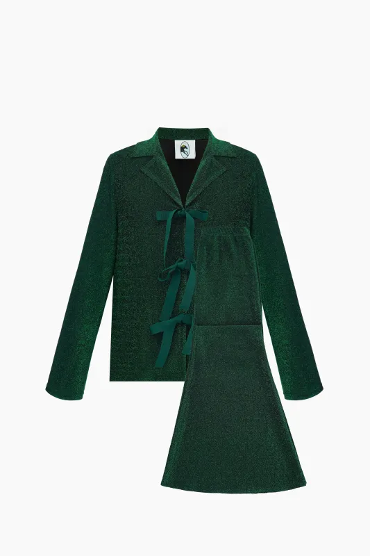 Stardust Lurex Lounge Suit in Green sold by Sleeper