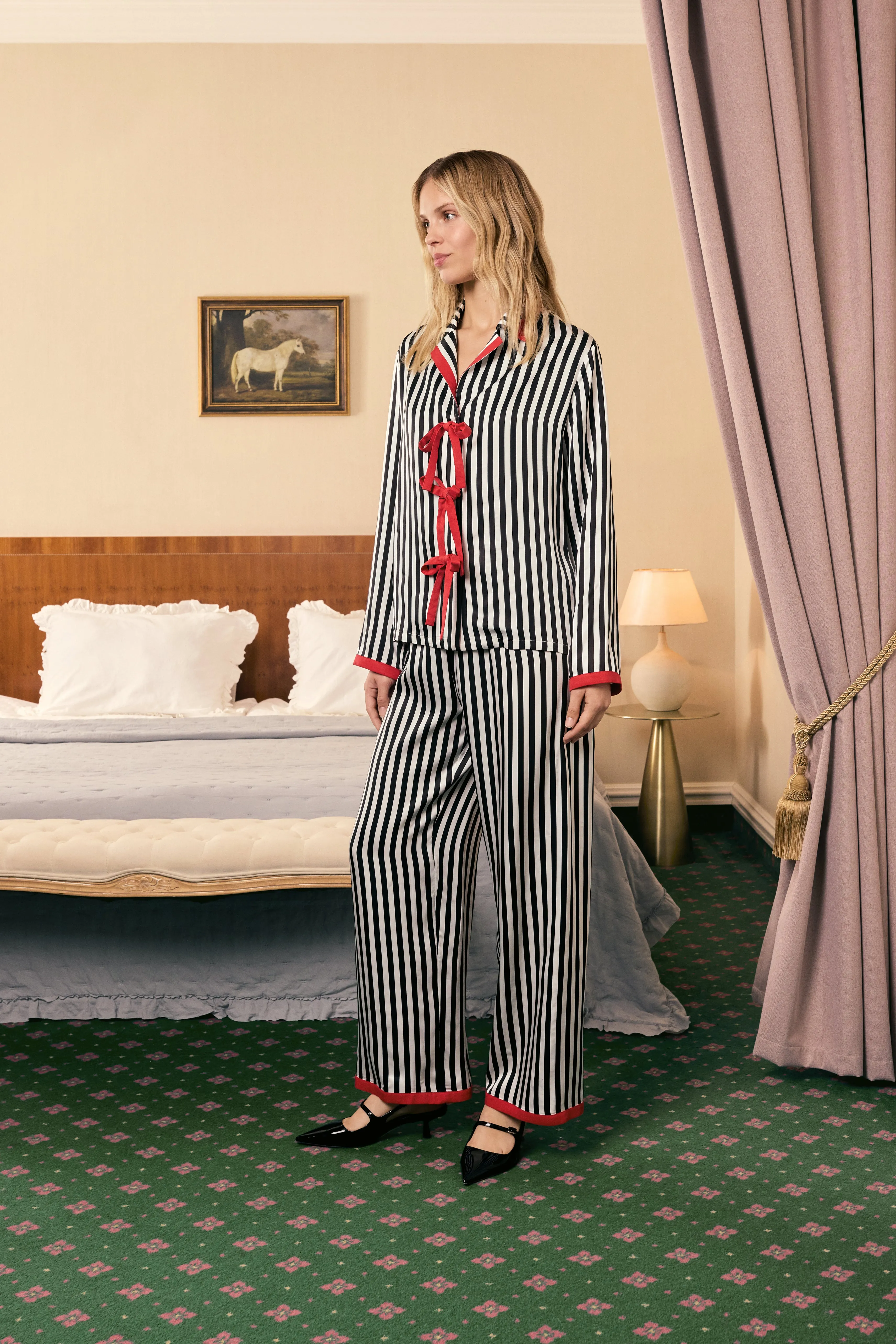 The Bow Pajama Set with Red Details sold by Sleeper product image thumbnail 3