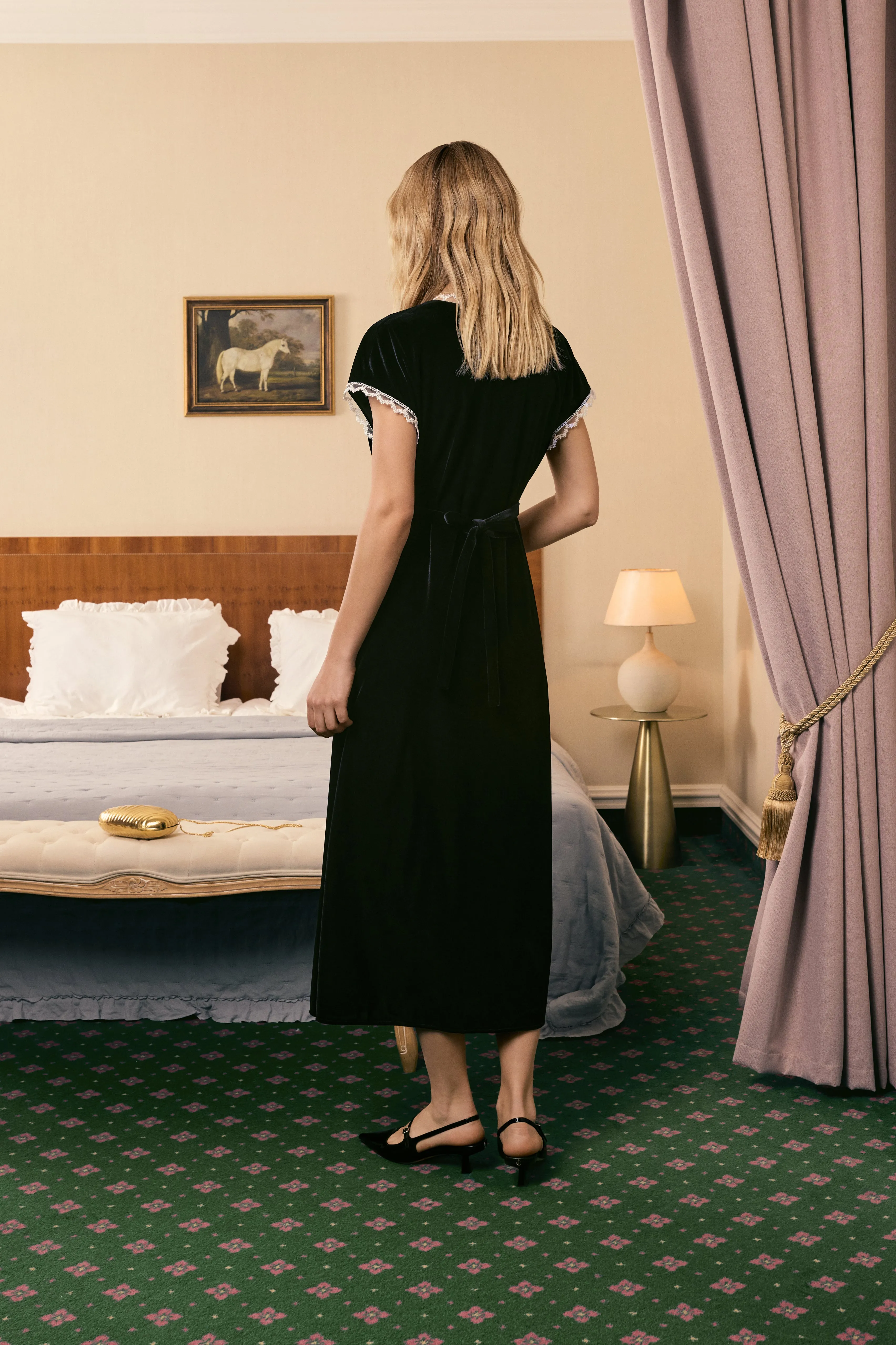 The Genus Rosa Velvet Dress in Black sold by Sleeper product image thumbnail 3