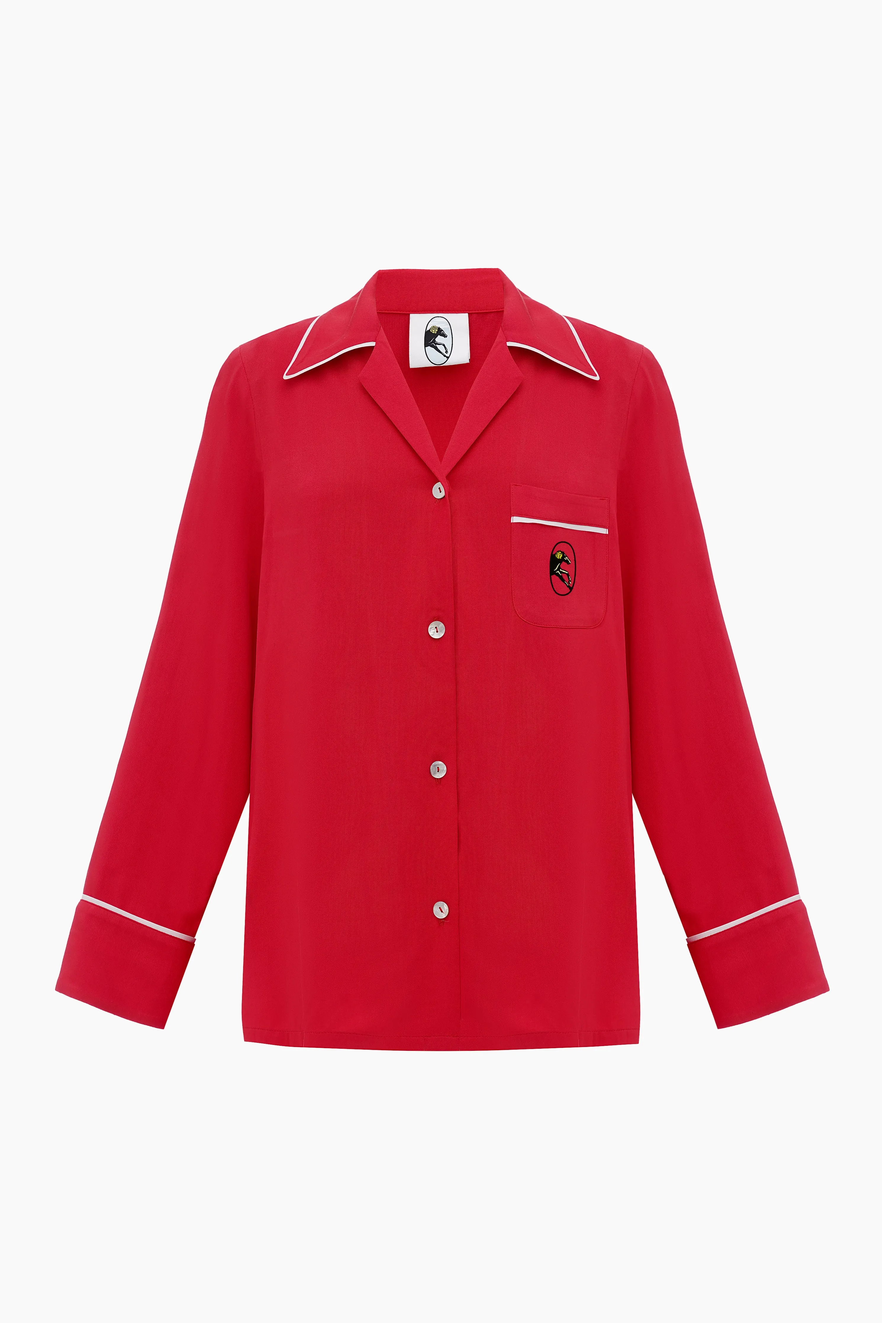 Finnegan Unisex Pajama Shirt in Red sold by Sleeper