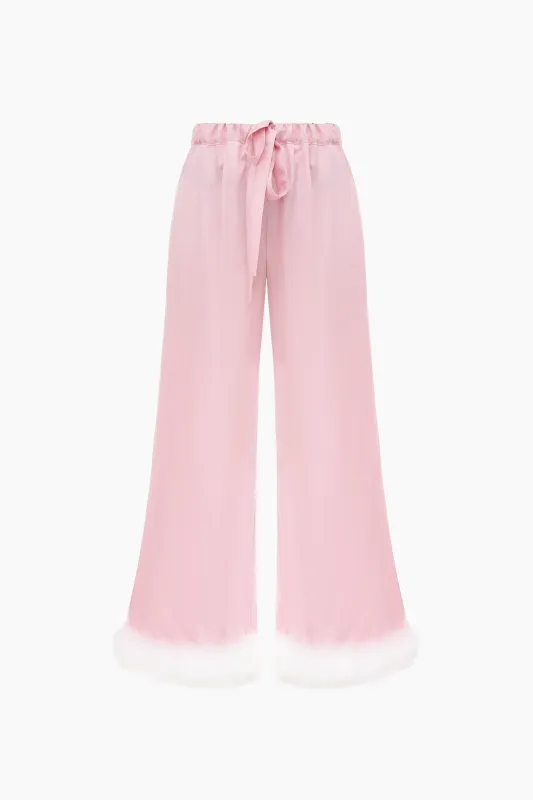 Bisou Bisou Pants with Feathers in Pink sold by Sleeper