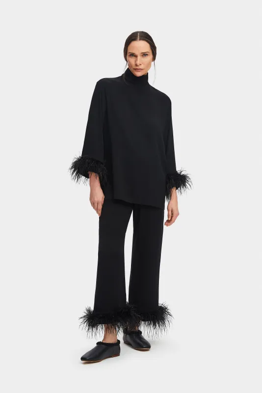 Black Tie Pajama with Detachable Feathers in Black sold by Sleeper