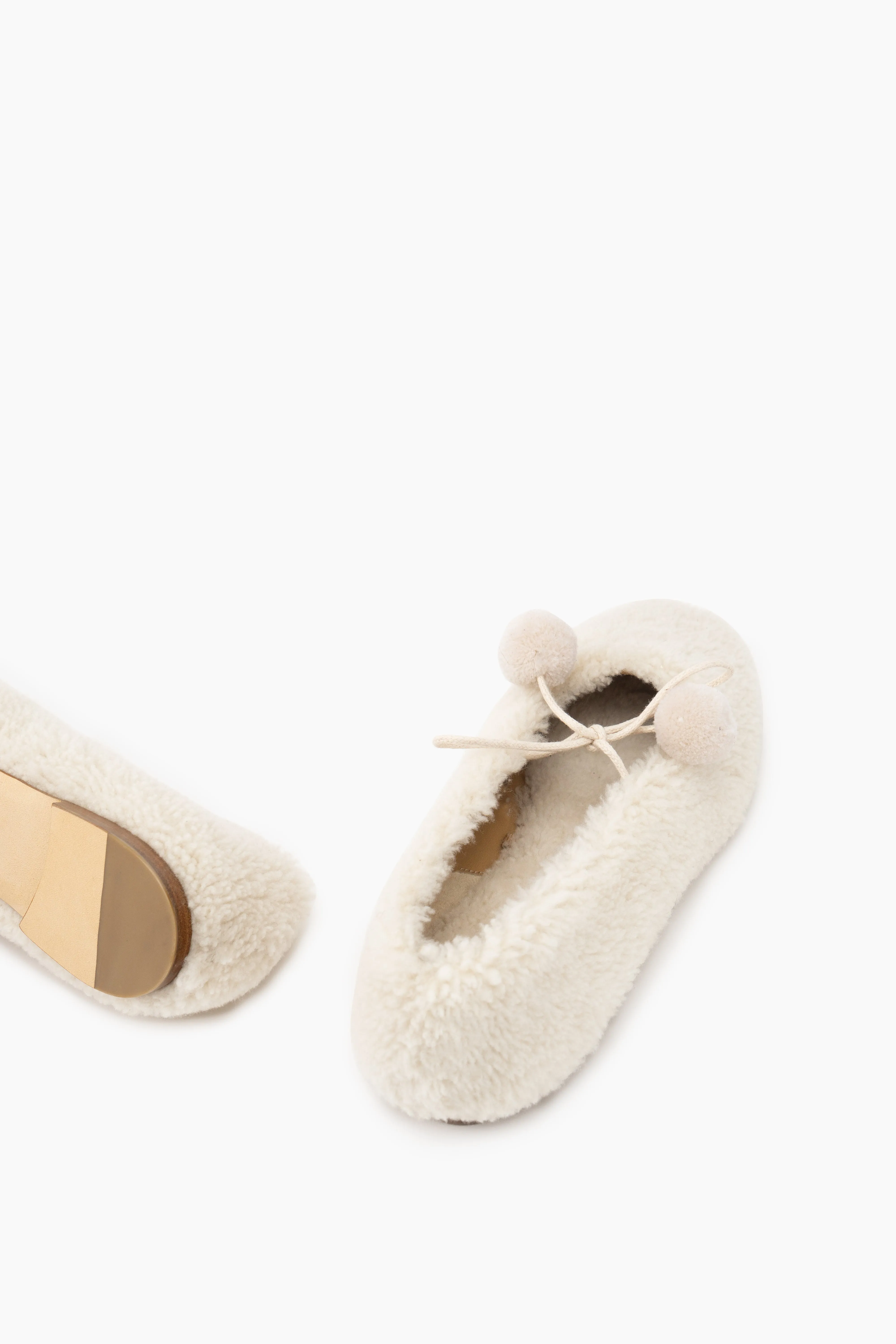 Lulu Shearling Slippers in Cream sold by Sleeper product image thumbnail 3