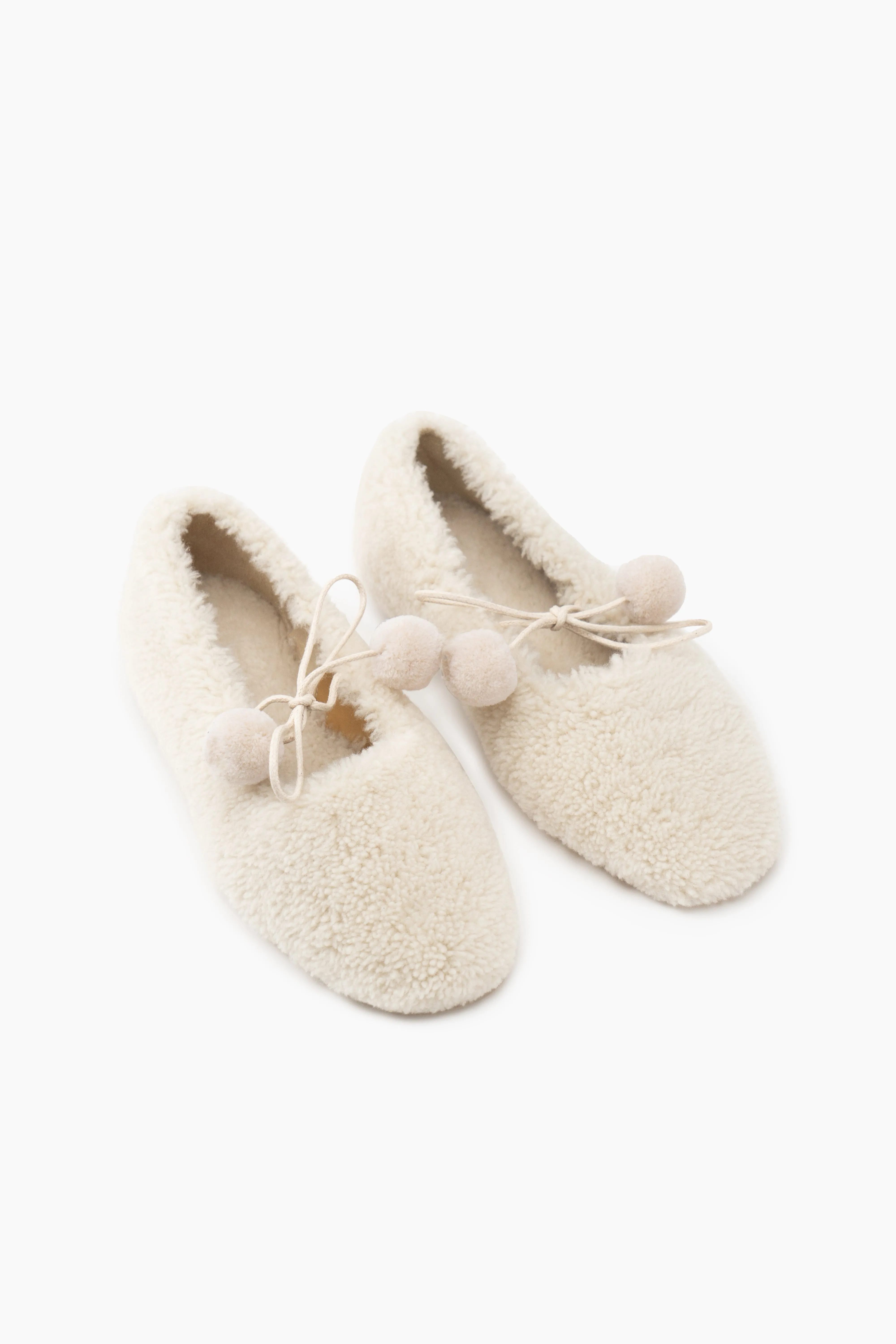 Lulu Shearling Slippers in Cream sold by Sleeper product image thumbnail 4