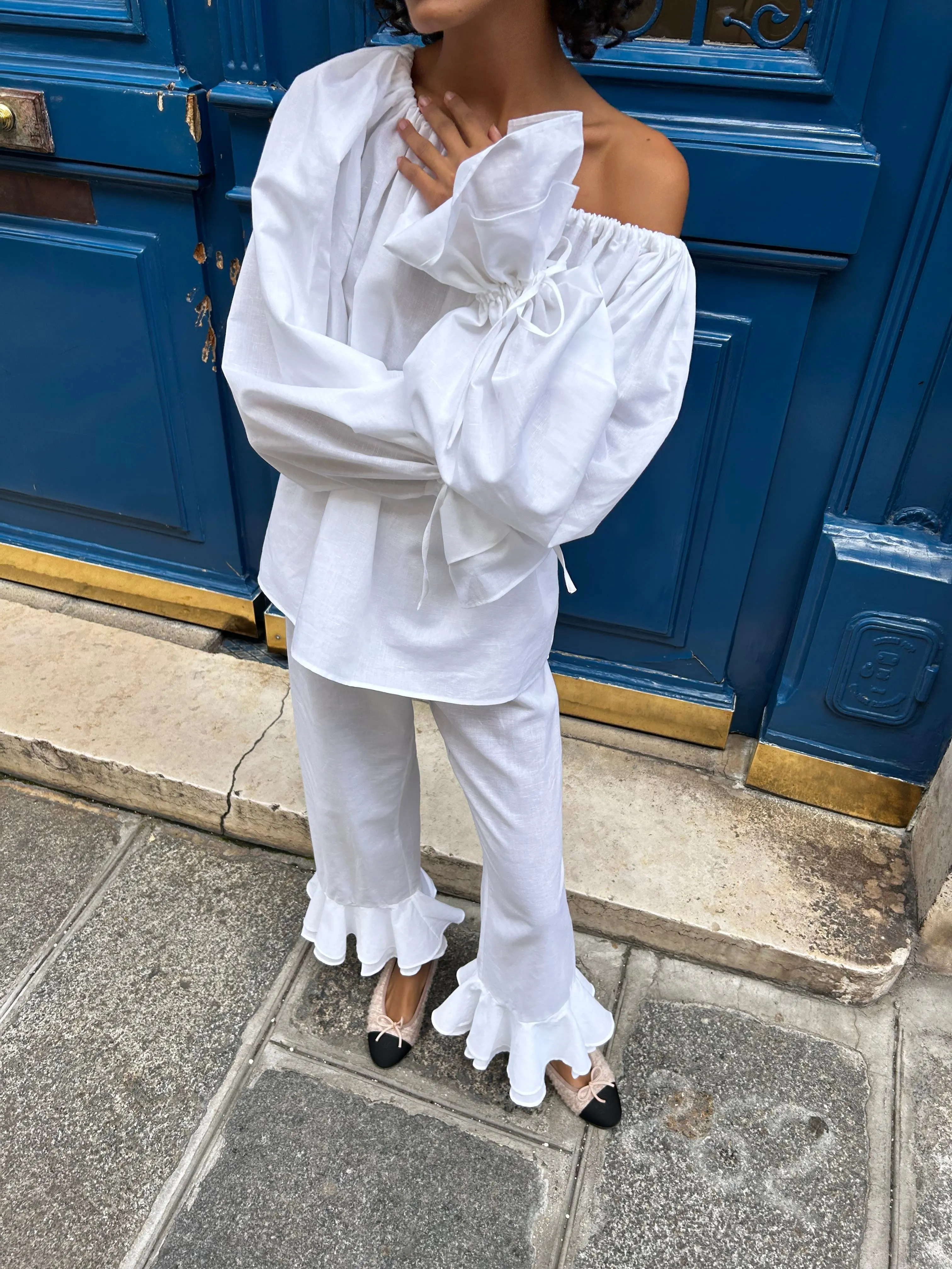 Cha-Cha Lounge Pants in Milk sold by Sleeper product image thumbnail 2