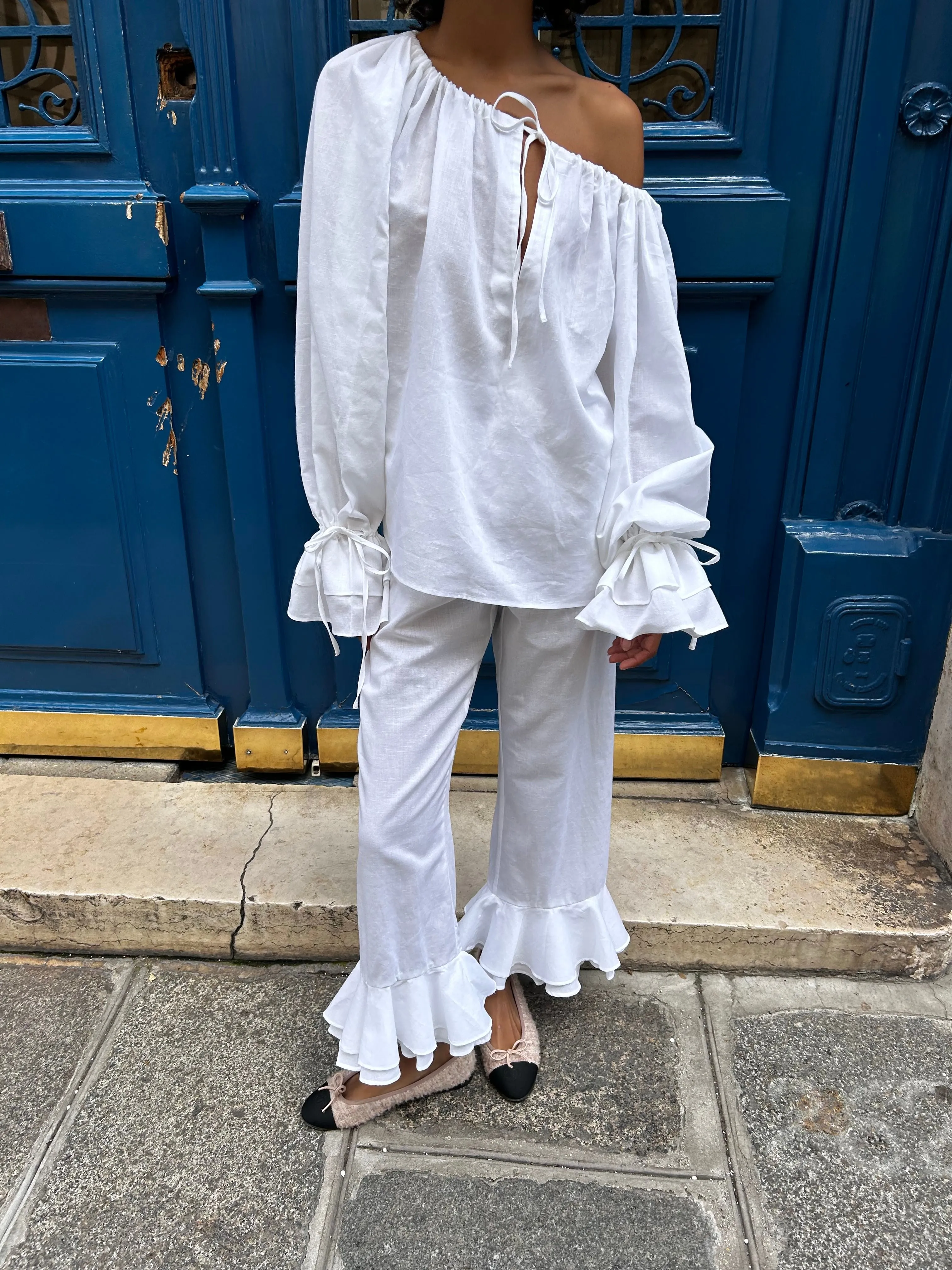 Cha-Cha Lounge Pants in Milk sold by Sleeper product image thumbnail 3