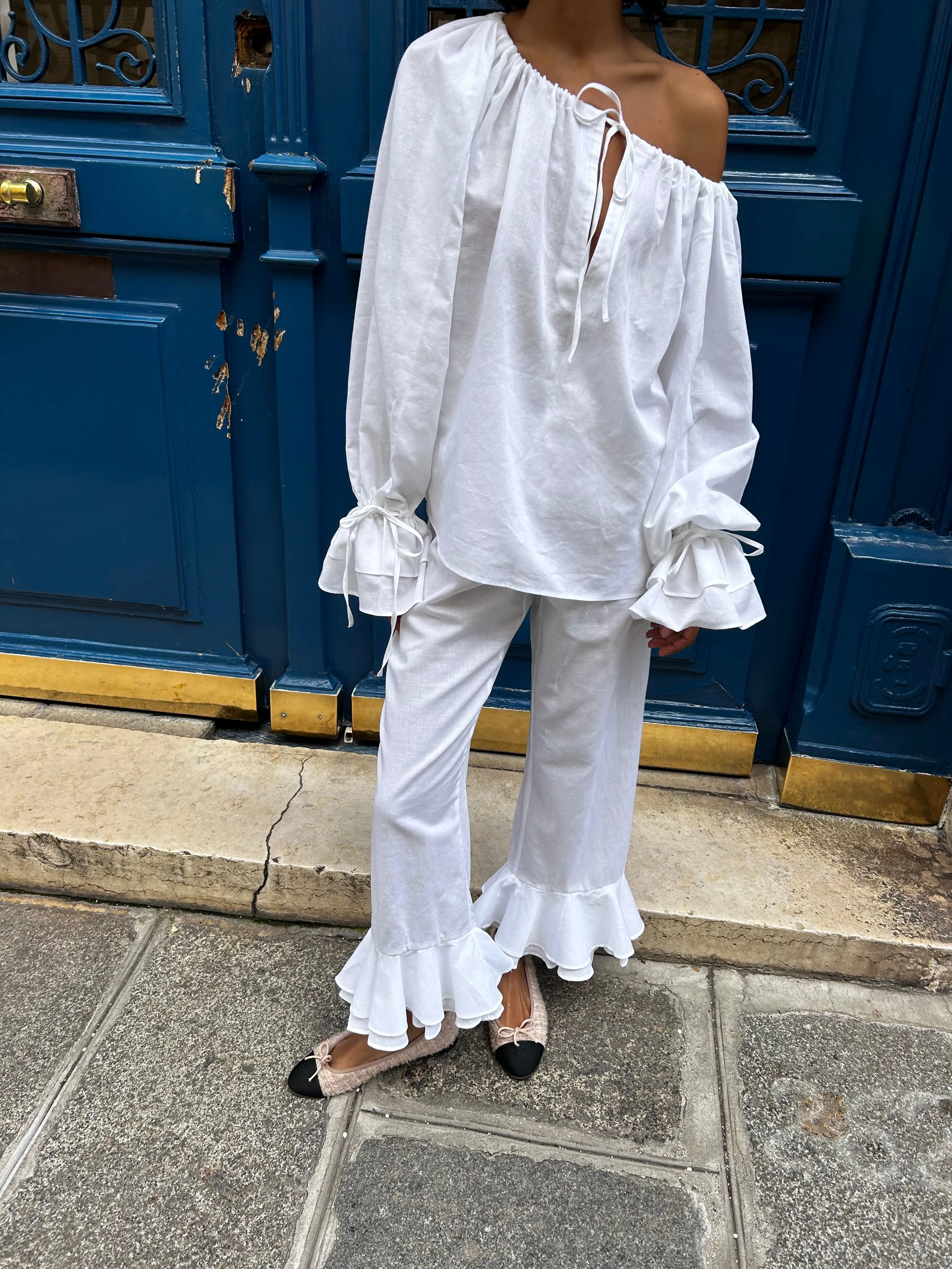 Cha-Cha Lounge Pants in Milk sold by Sleeper product image thumbnail 4