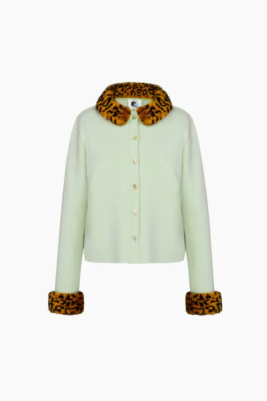 Carmela Knitted Cardigan in Mint sold by Sleeper