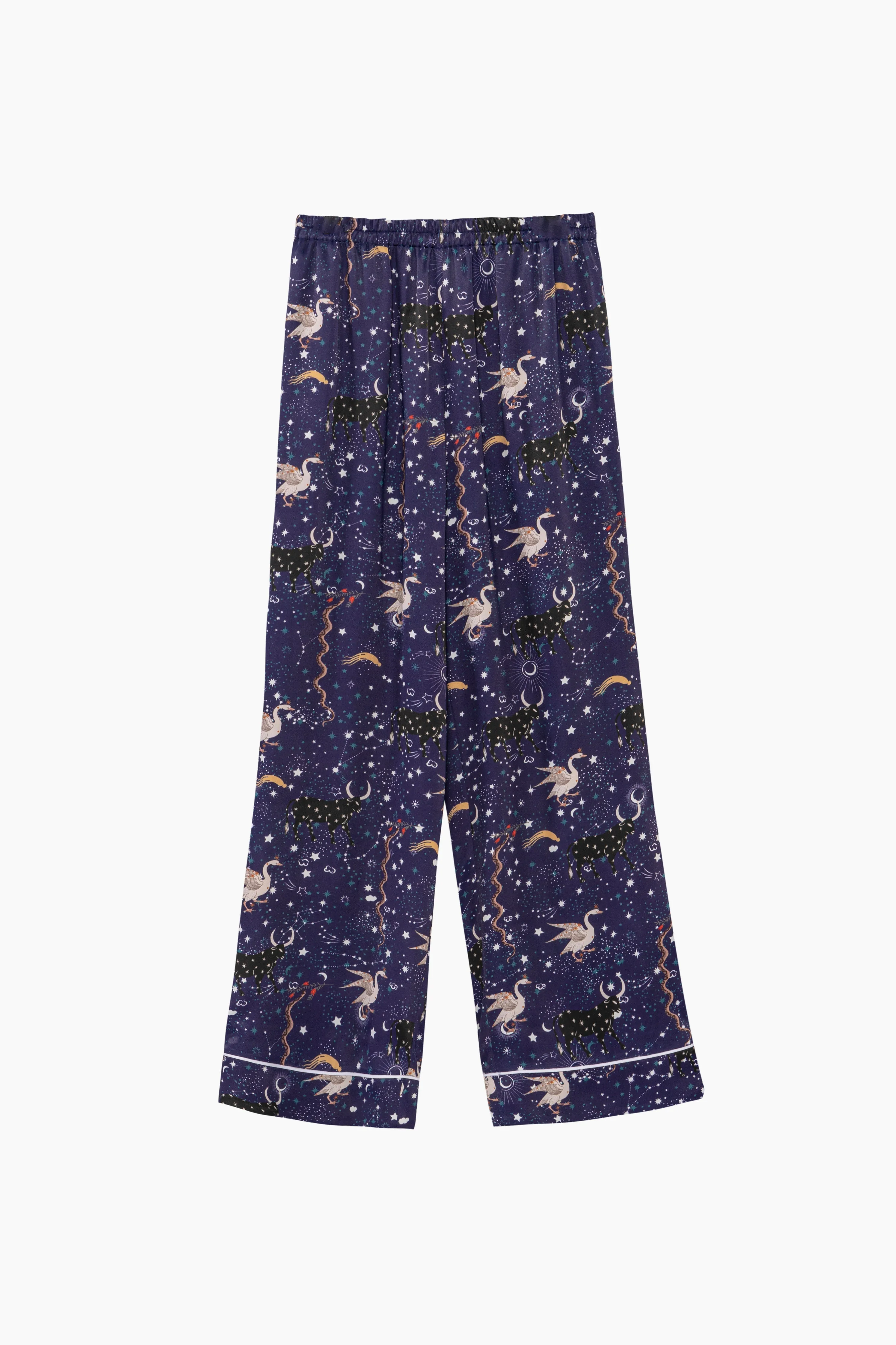 Pastelle Oversized Pants in Navy Mystic Print sold by Sleeper product image thumbnail 5