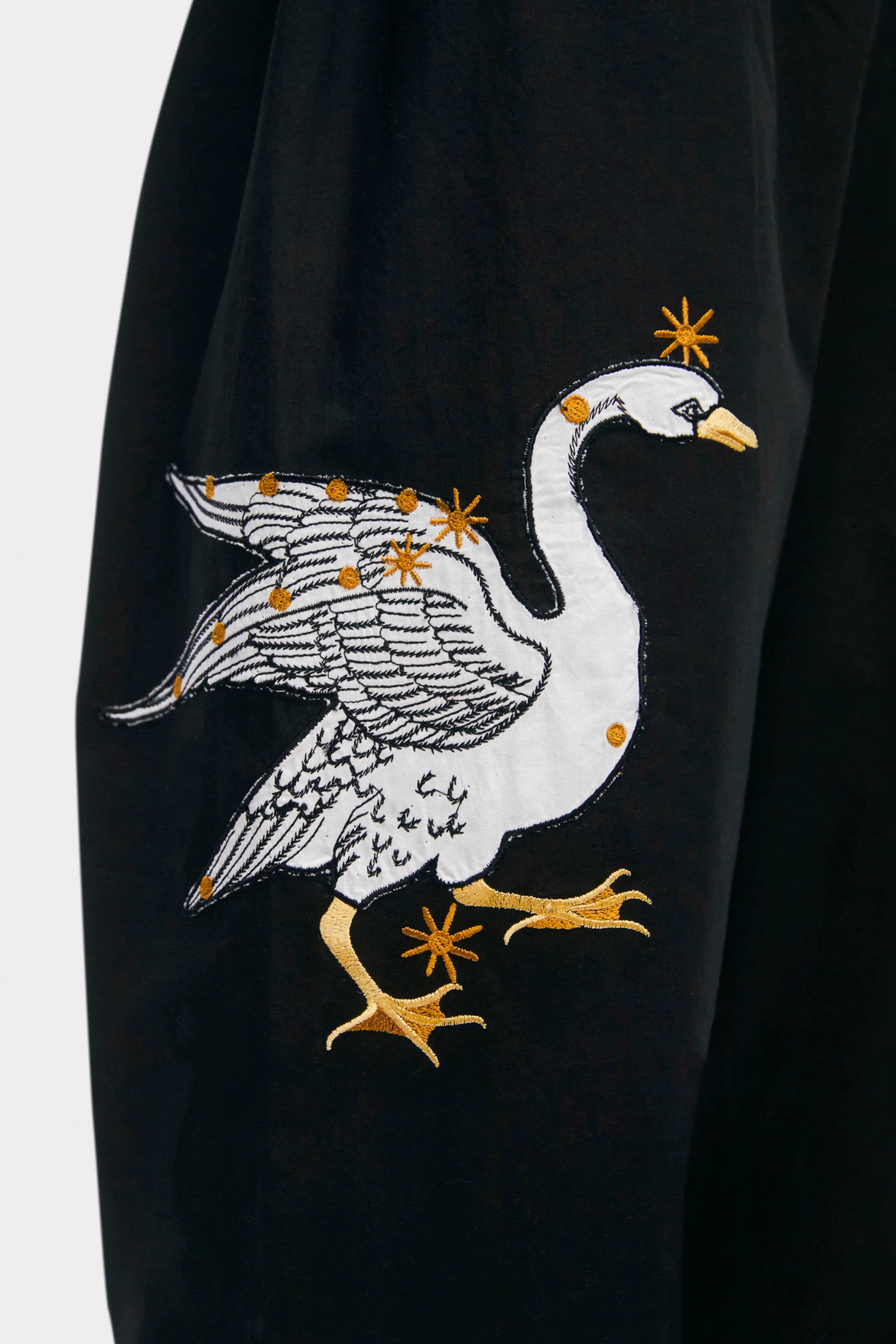 Mystic Appliquéd Cotton Pants in Black sold by Sleeper product image thumbnail 3