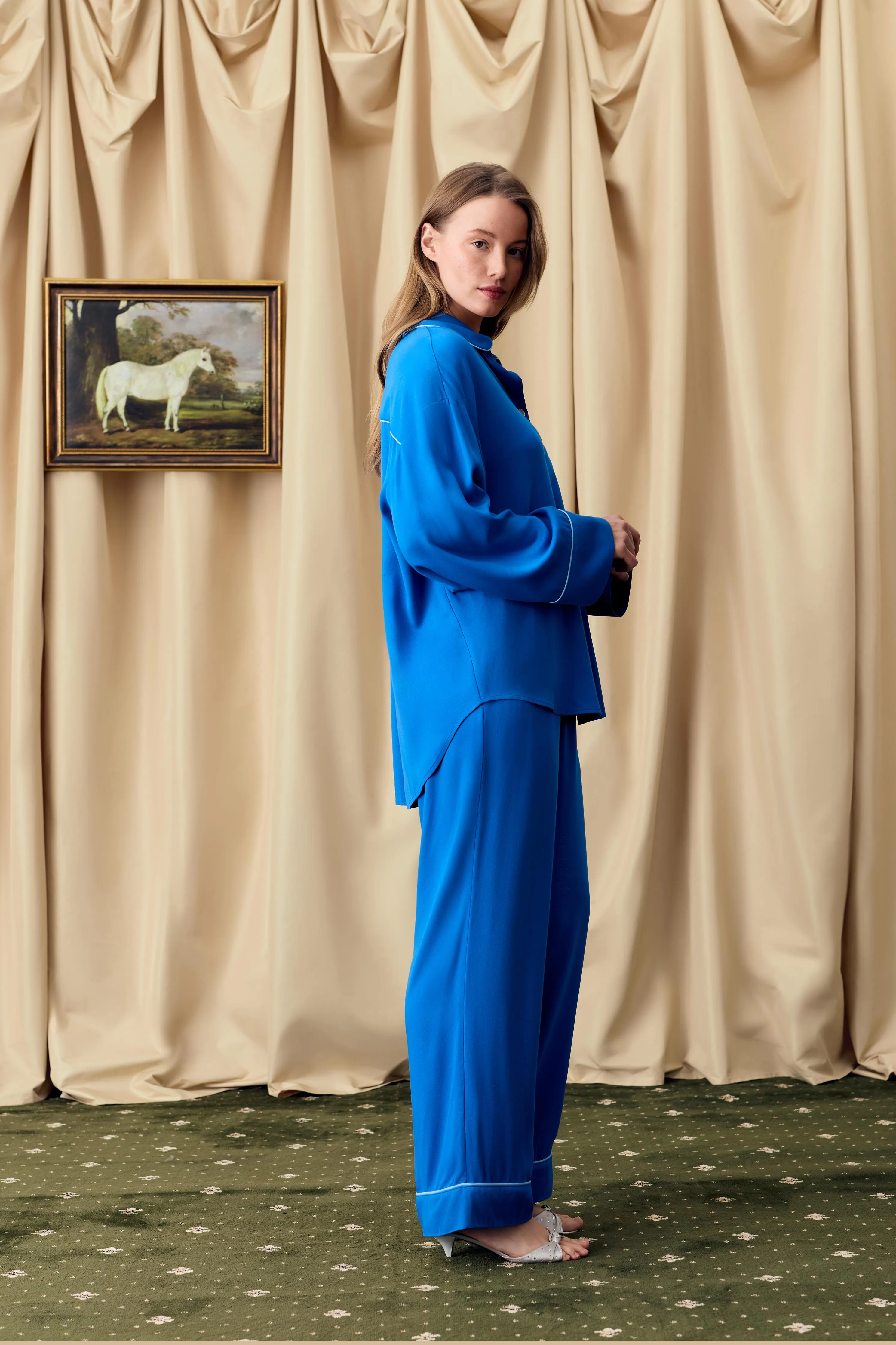 Pastelle Oversized Pants in Dusk Blue sold by Sleeper product image thumbnail 2