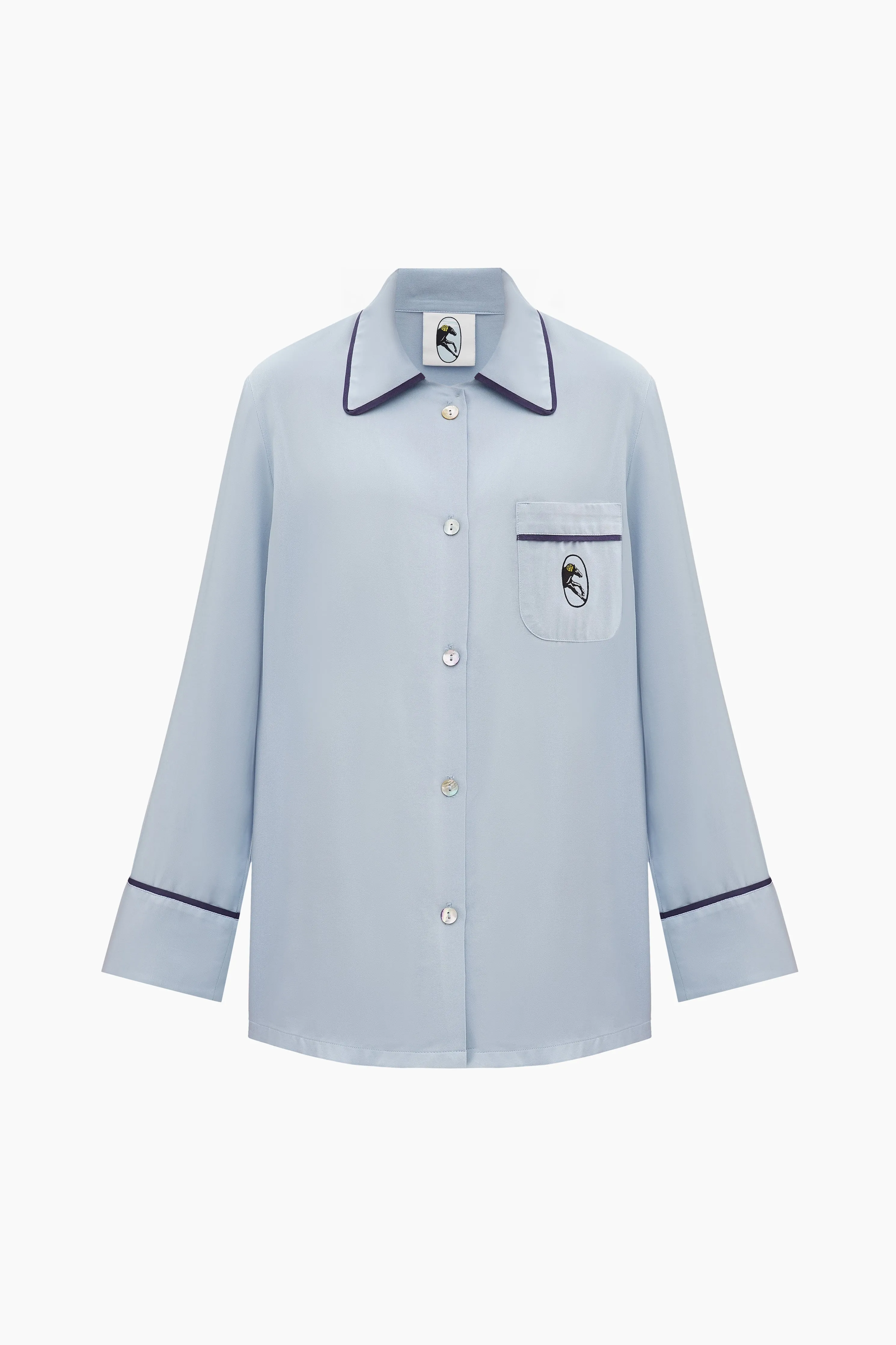 Finnegan Unisex Pajama Shirt in Blue sold by Sleeper