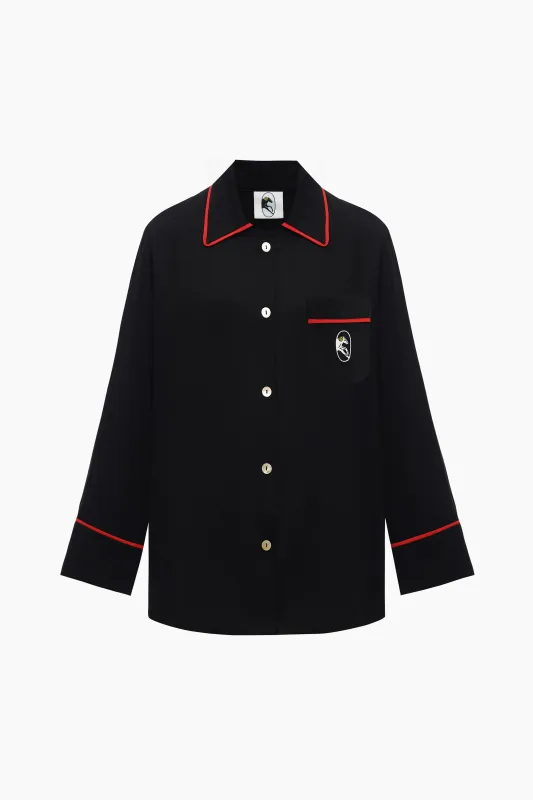 Finnegan Unisex Pajama Shirt in Black made by Sleeper