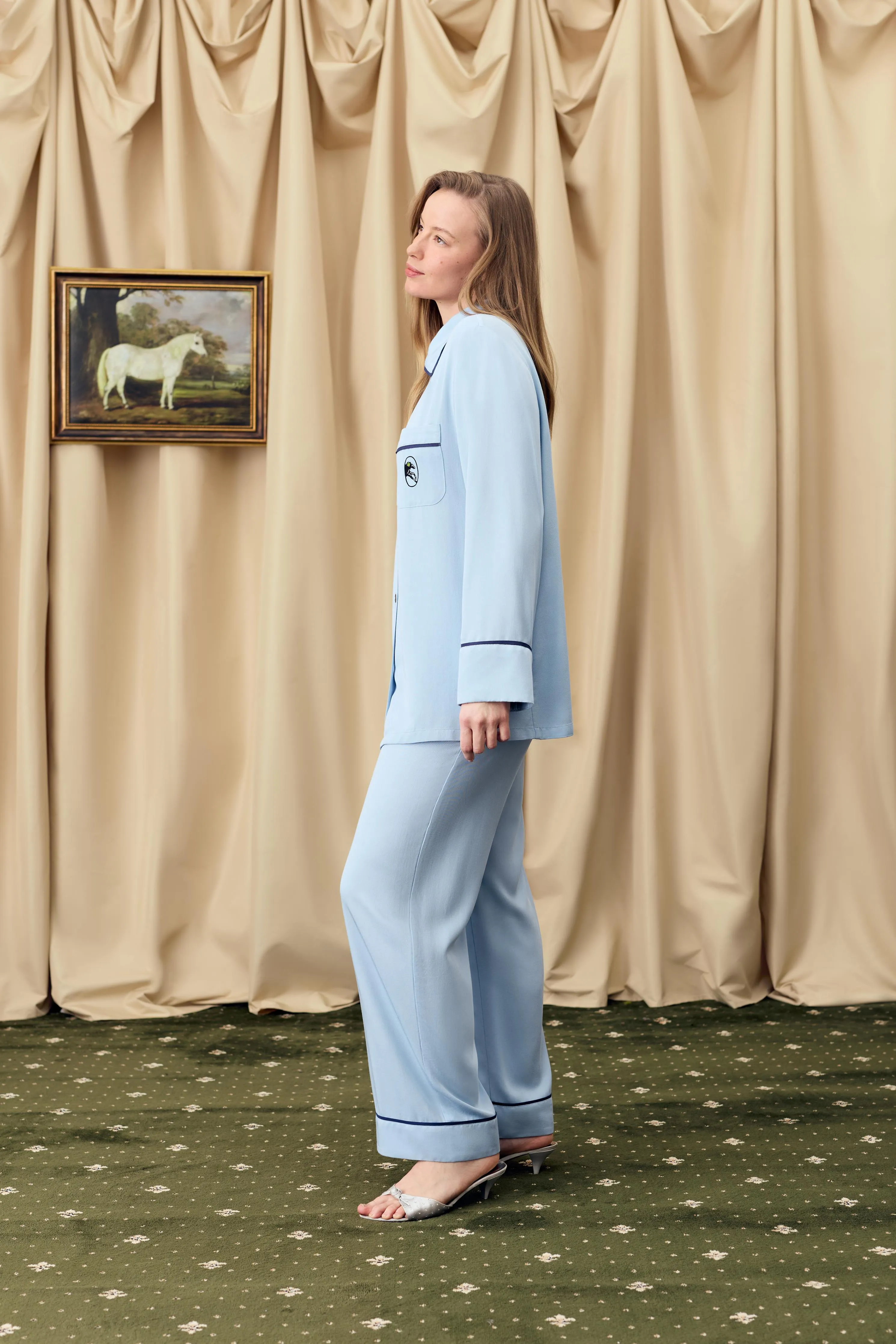 Finnegan Unisex Pajama Pants in Blue sold by Sleeper product image thumbnail 3