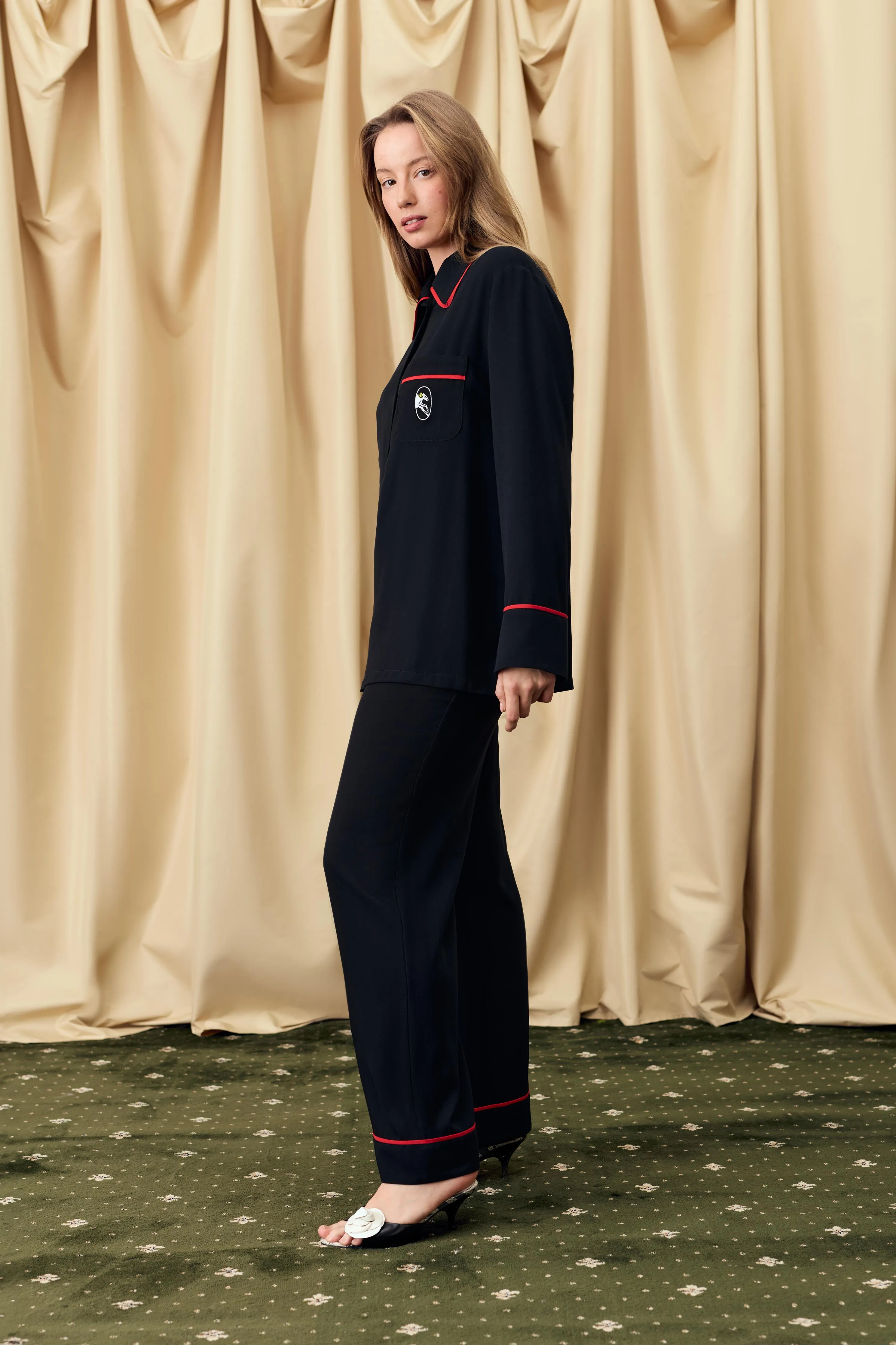 Finnegan Unisex Pajama Pants in Black sold by Sleeper product image thumbnail 2