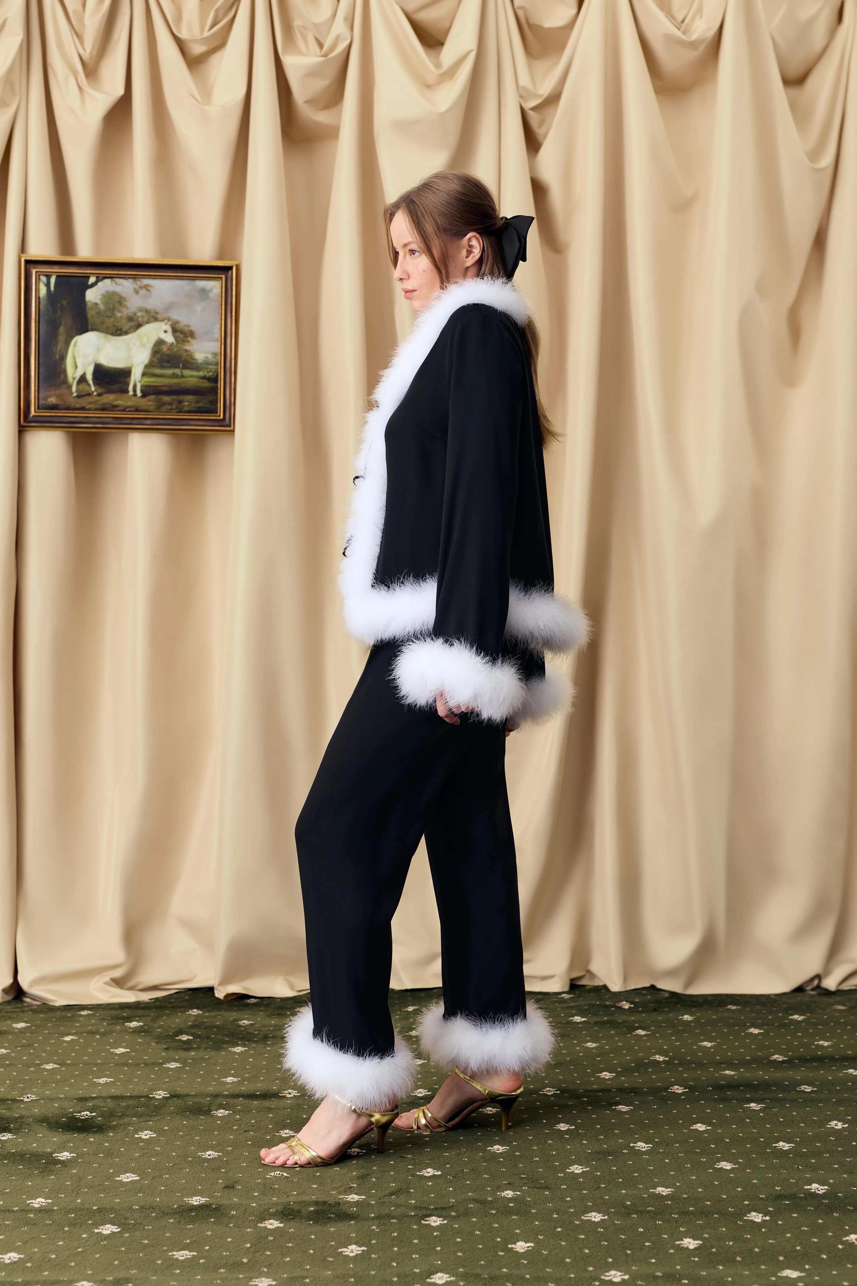 Venus in Love Pants with Detachable Feathers in Black sold by Sleeper product image thumbnail 3