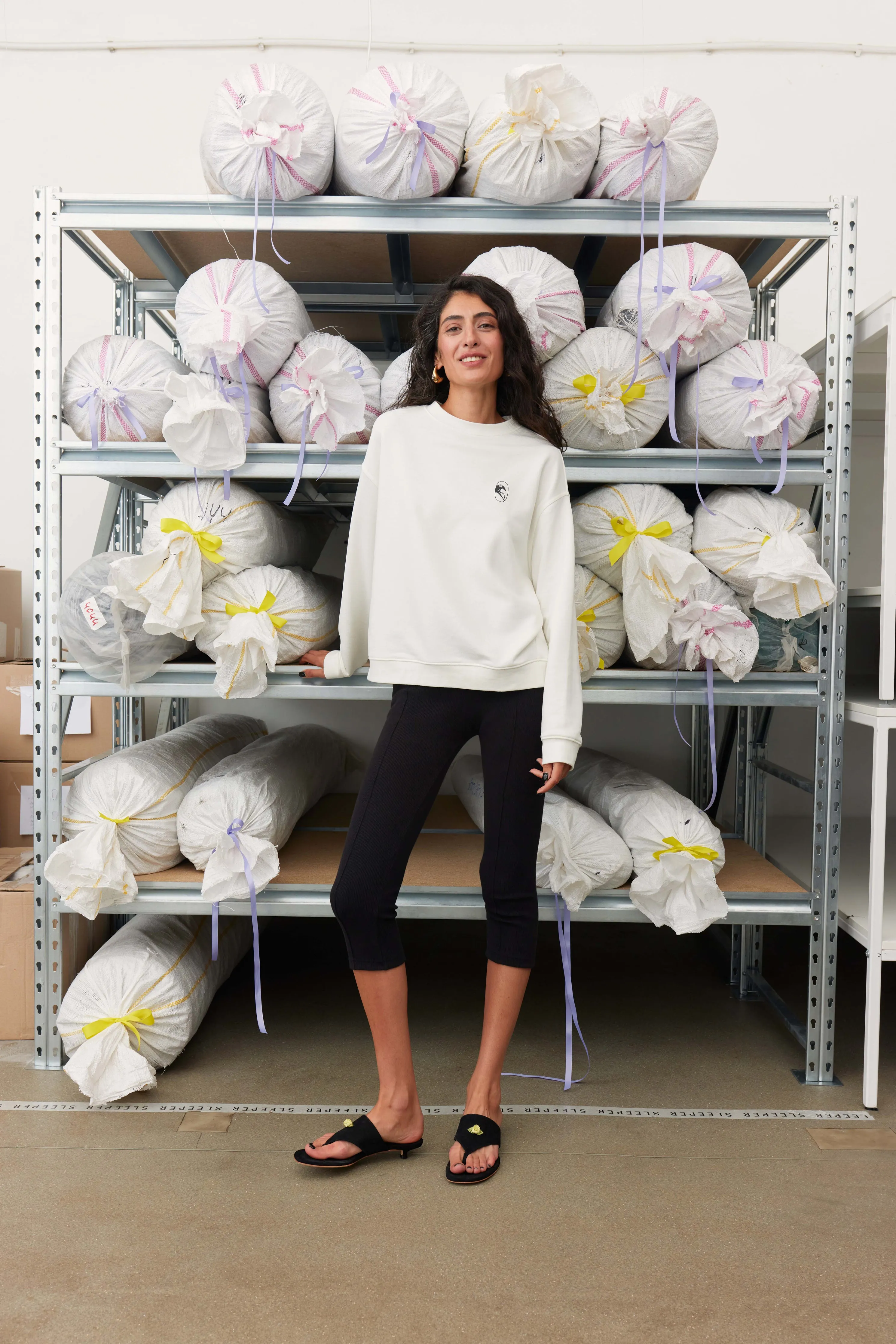 Relaxed Stretch-cotton Jersey Sweatshirt in Off-White sold by Sleeper product image thumbnail 5