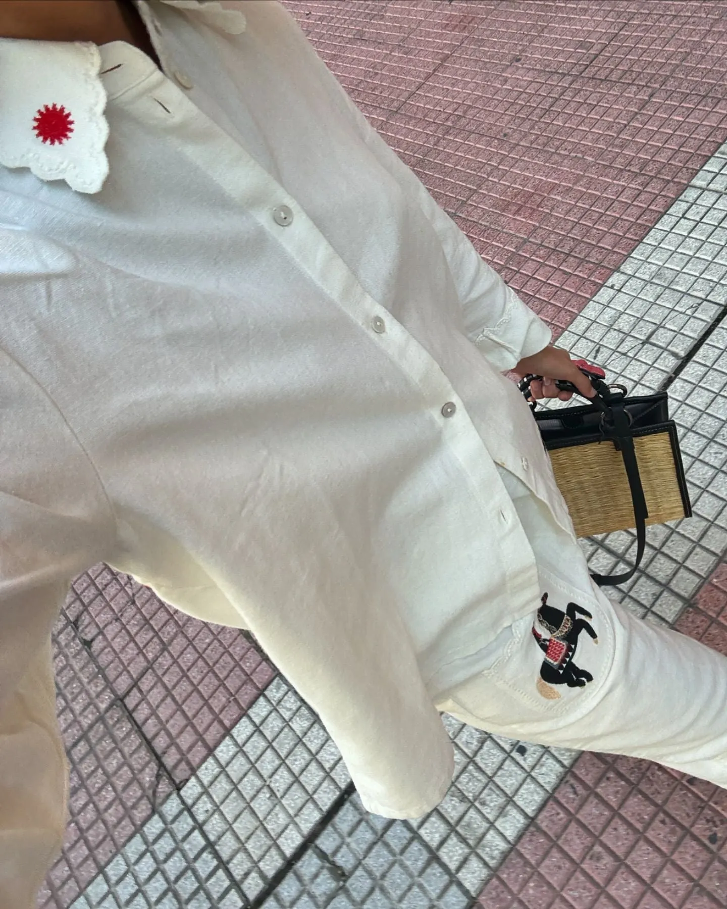 Kotyk Embroidered Cotton Blouse in Off-white sold by Sleeper product image thumbnail 2