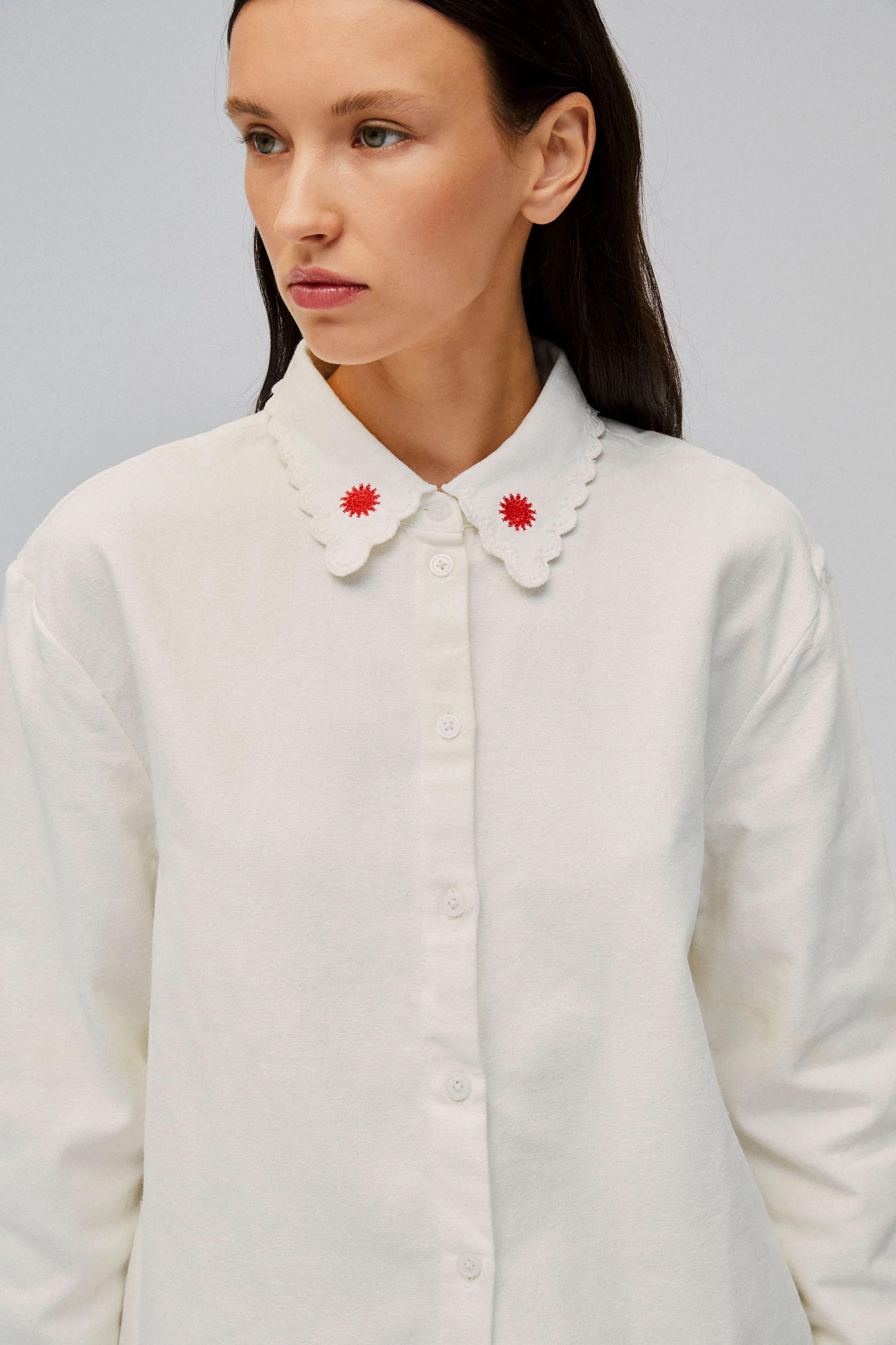 Kotyk Embroidered Cotton Blouse in Off-white sold by Sleeper product image thumbnail 3