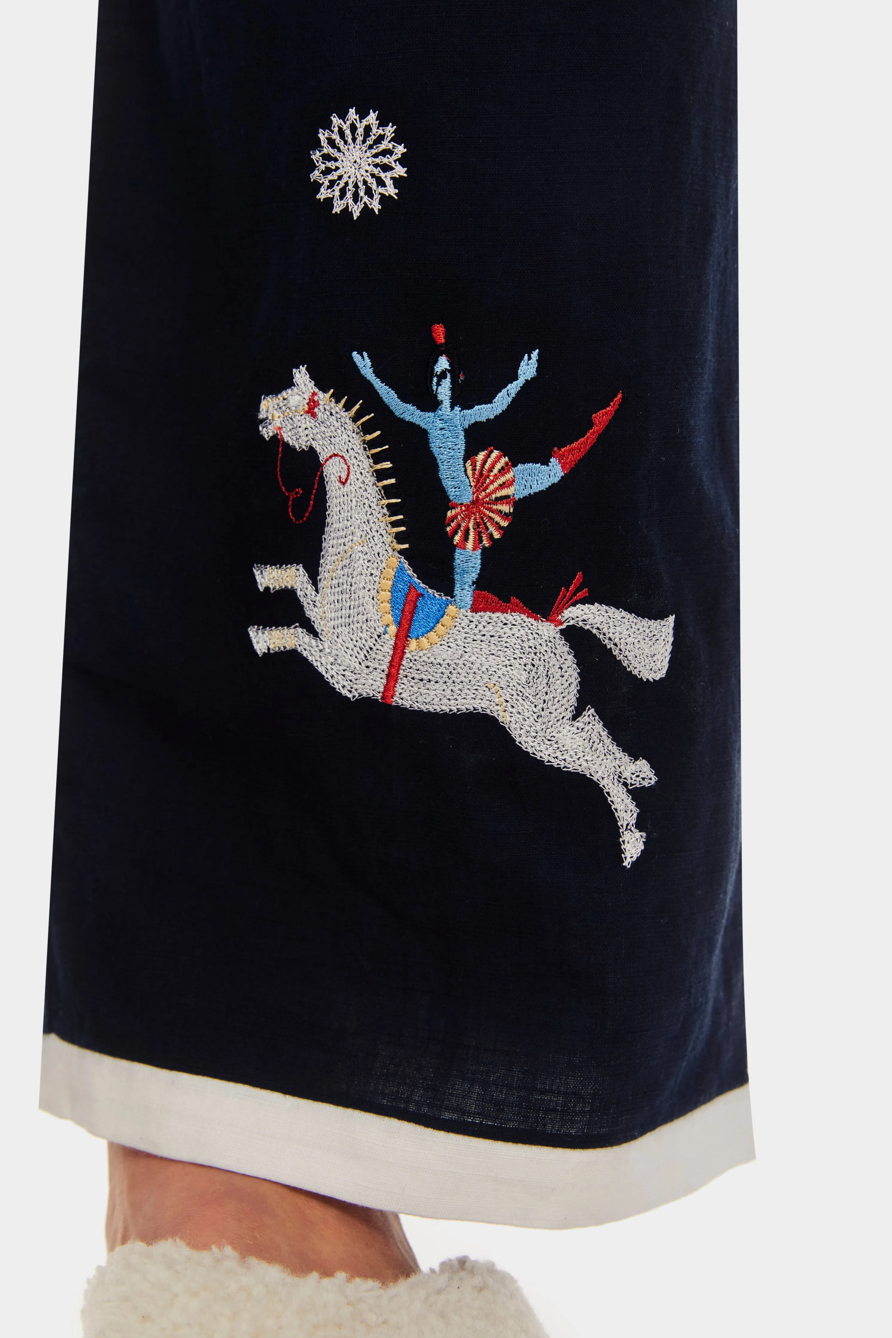 Kotyk Embroidered Cotton-poplin Pants in Navy sold by Sleeper product image thumbnail 4