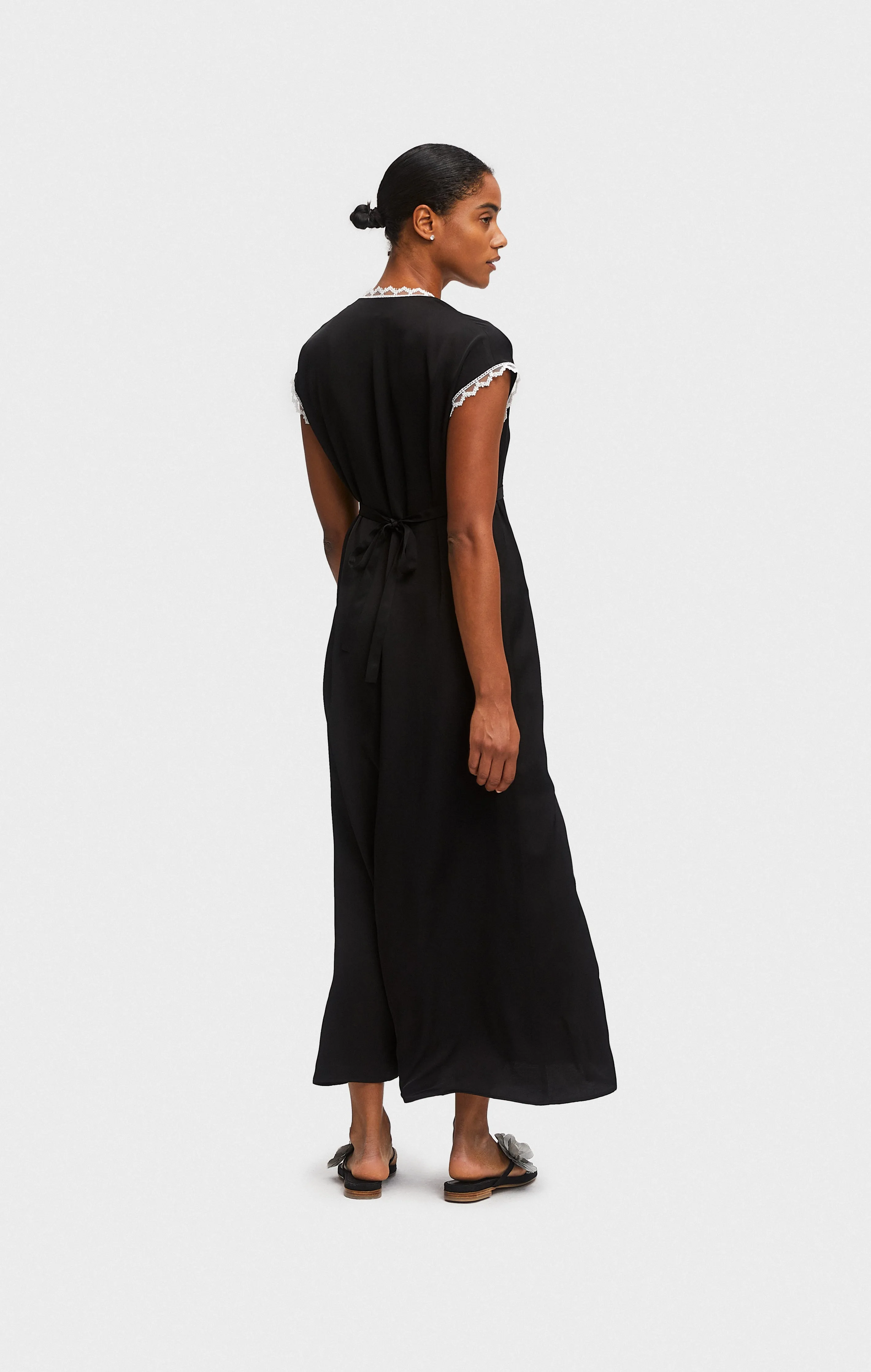 The Genus Rosa Satin Dress in Black sold by Sleeper product image thumbnail 3