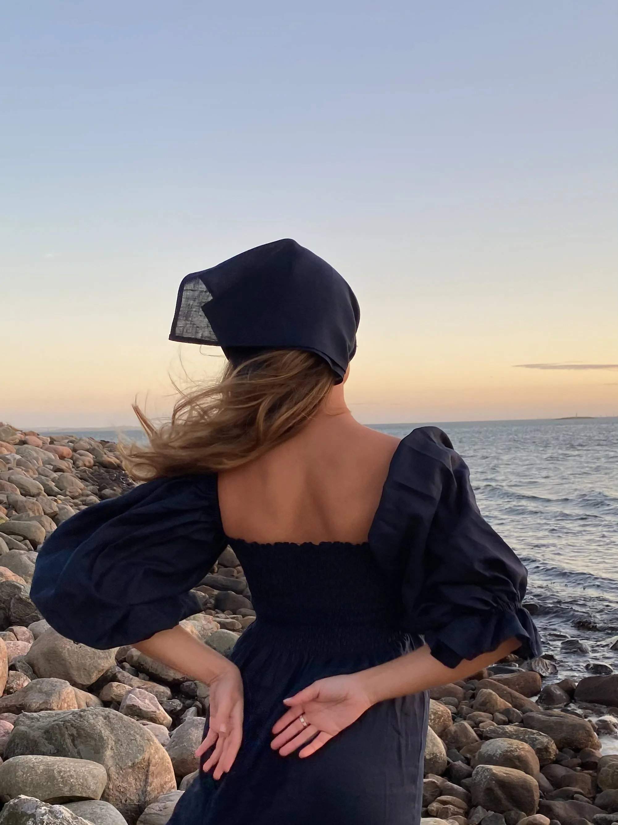 Atlanta Linen Dress in Navy sold by Sleeper product image thumbnail 2