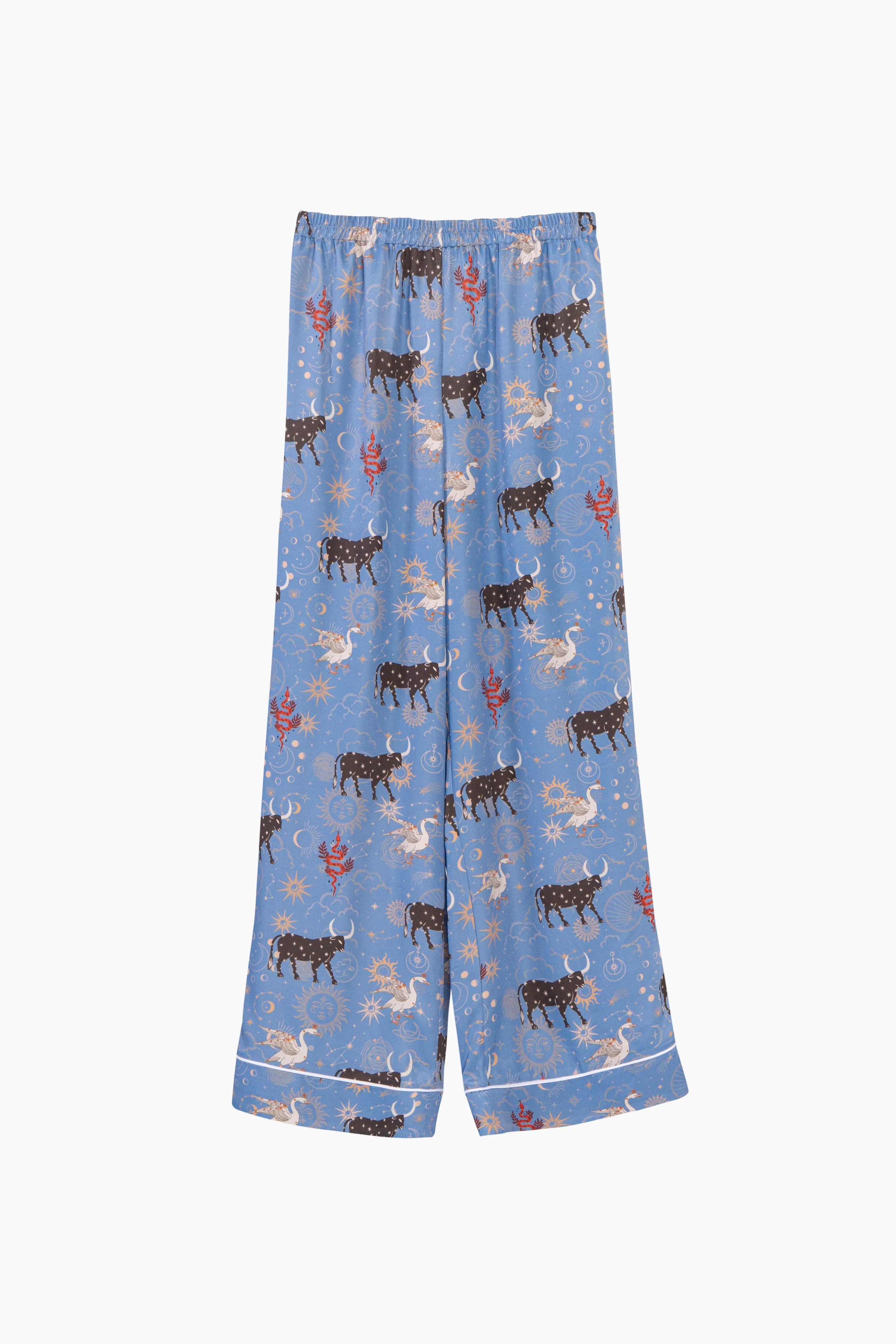 Pastelle Oversized Pants in Blue Mystic Print sold by Sleeper product image thumbnail 4