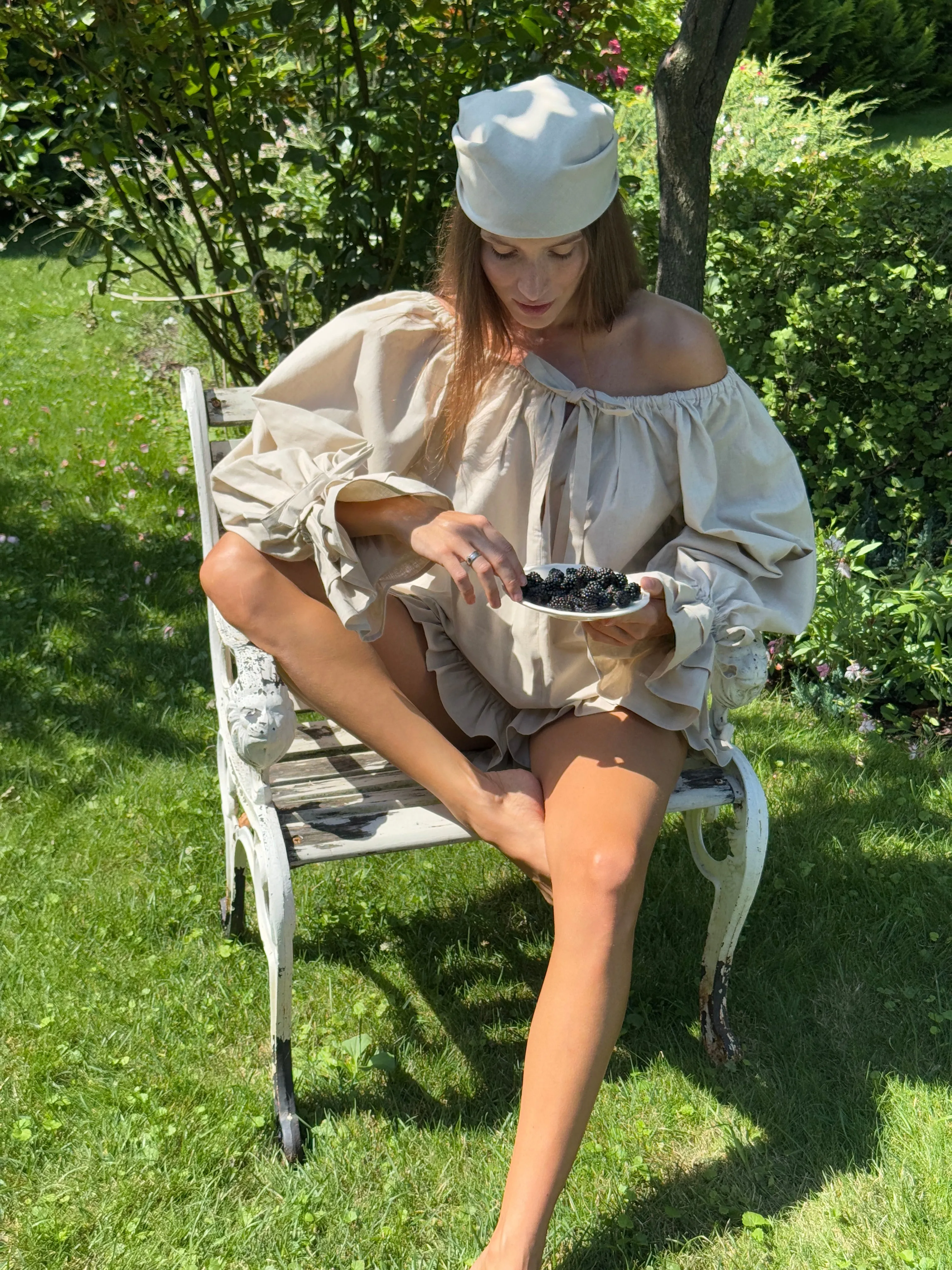 Cha-Cha Lounge Blouse in Beige sold by Sleeper product image thumbnail 3