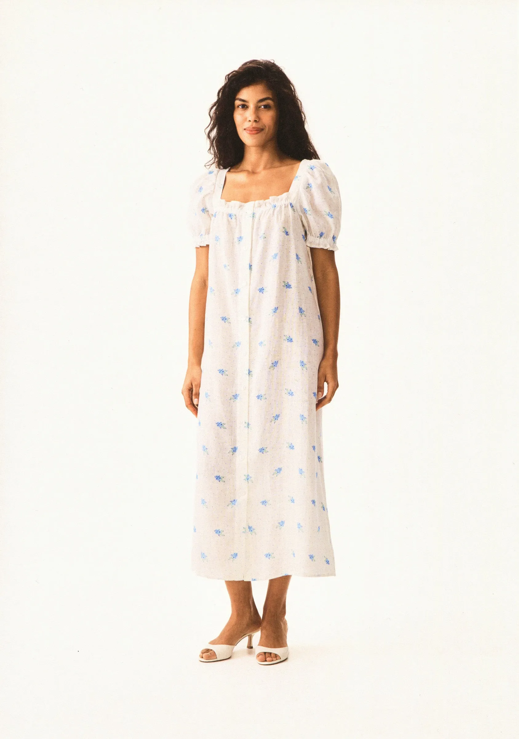 Brigitte Linen Midi Dress in Linum sold by Sleeper product image thumbnail 3