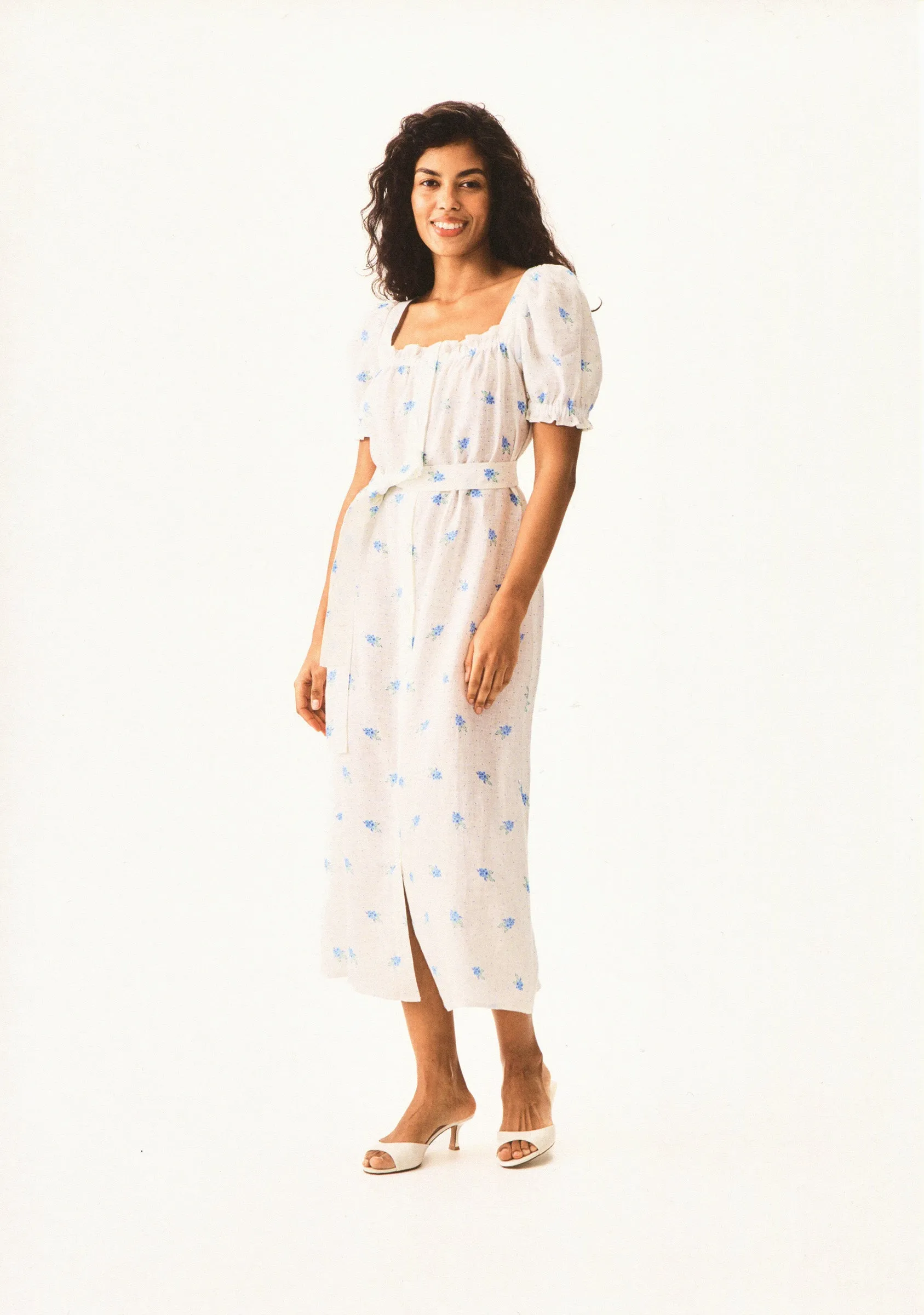Brigitte Linen Midi Dress in Linum sold by Sleeper product image thumbnail 4