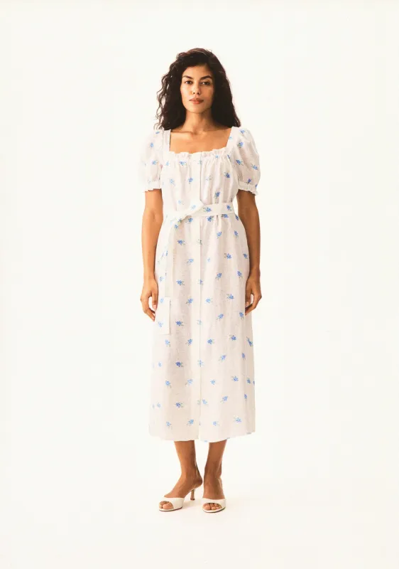 Brigitte Linen Midi Dress in Linum sold by Sleeper