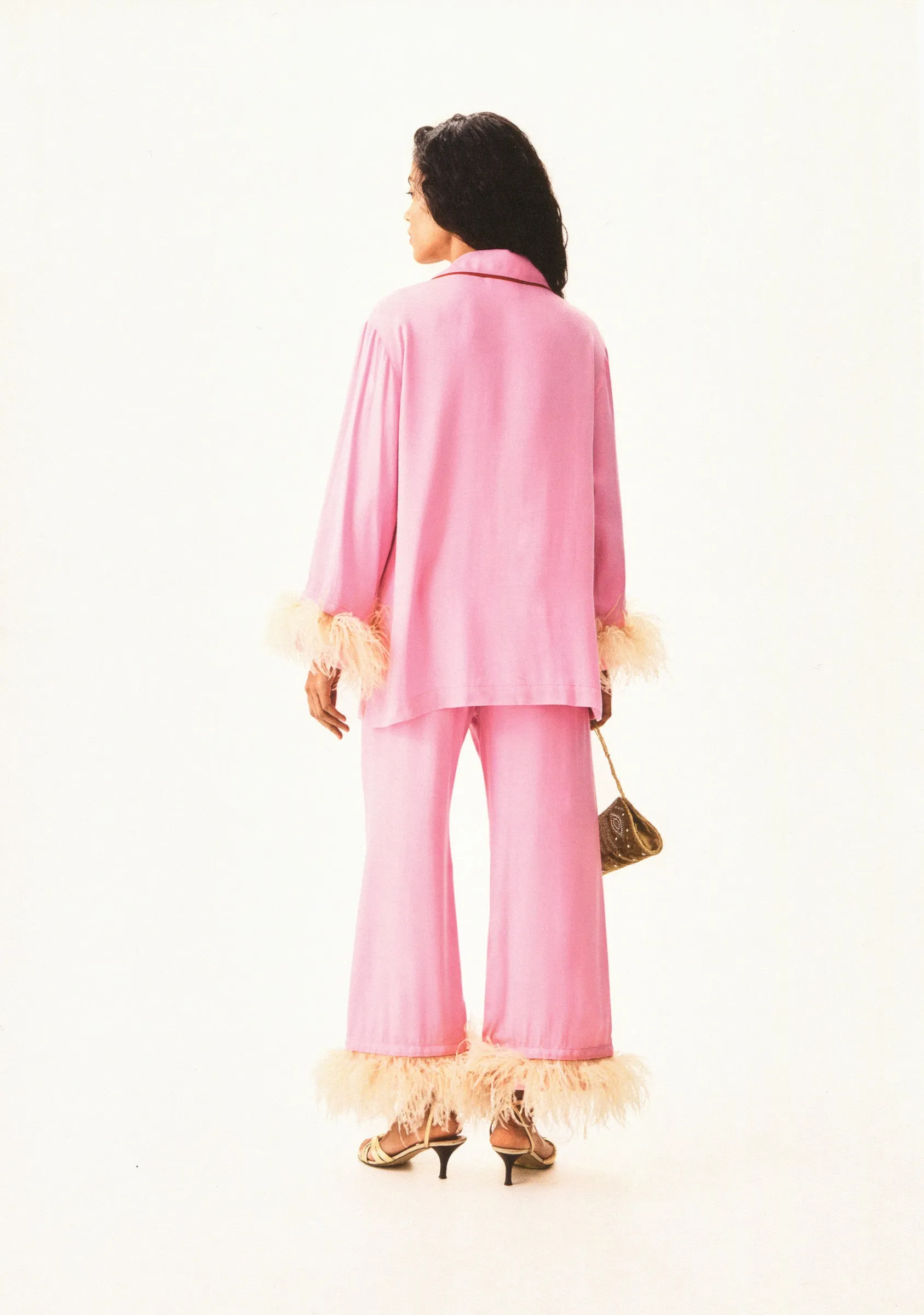 Party Pajamas Set with Detachable Feathers in Pink sold by Sleeper product image thumbnail 2