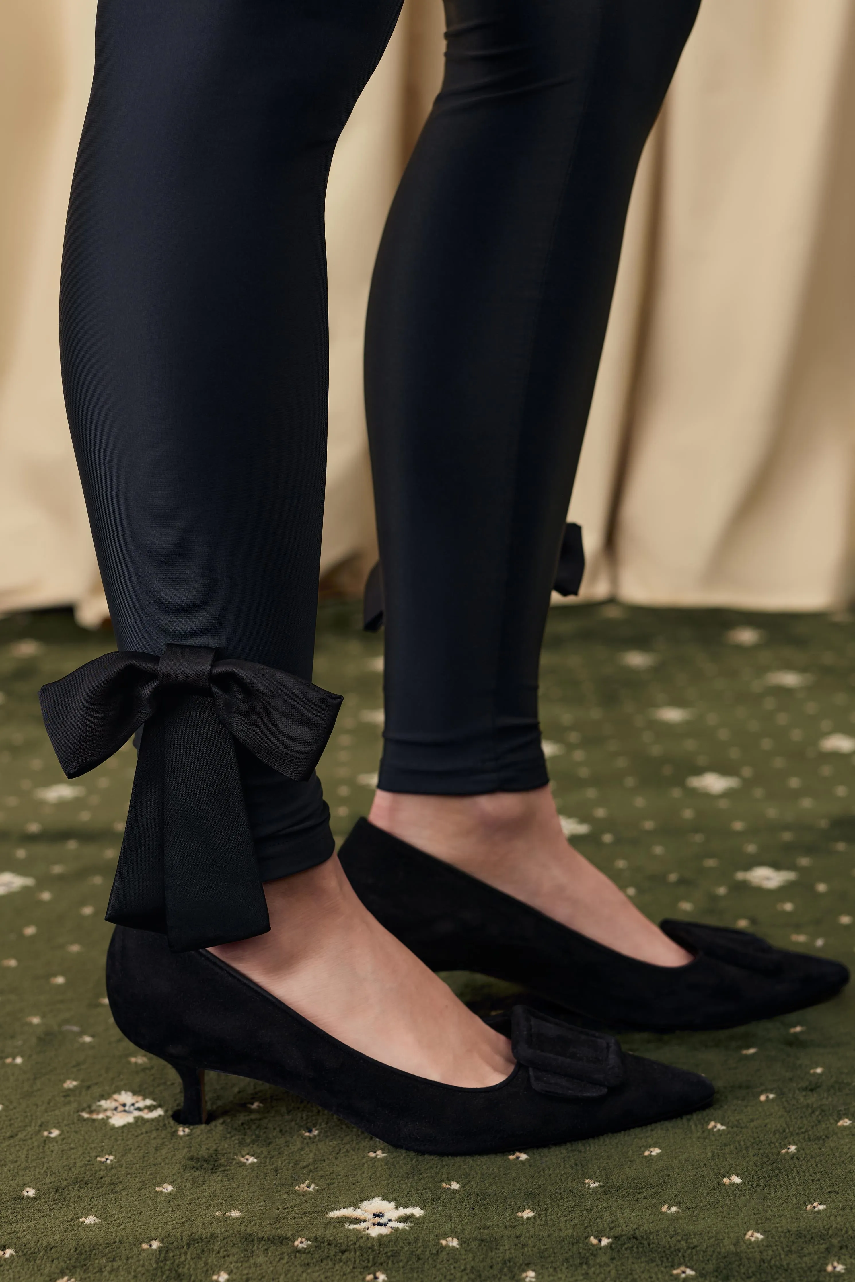 Lola Leggings with Bow Detail in Black sold by Sleeper product image thumbnail 2