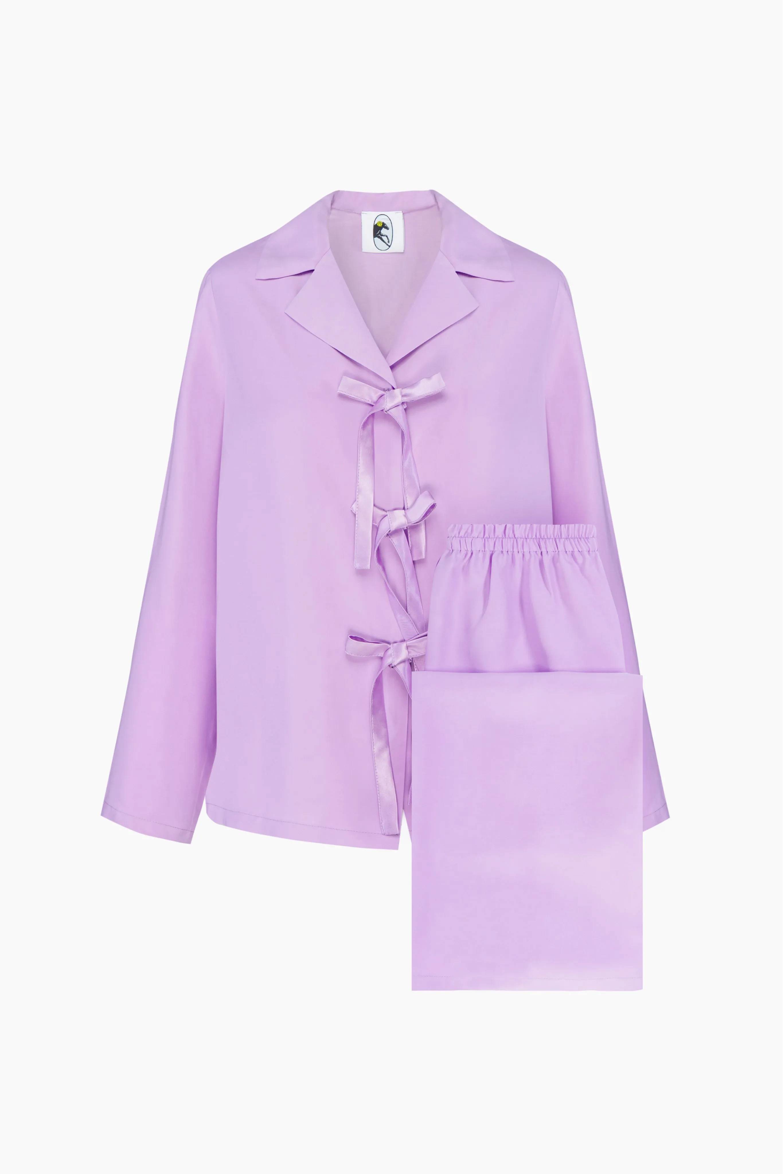 The Bow Pajama Set in Lavender sold by Sleeper product image thumbnail 5