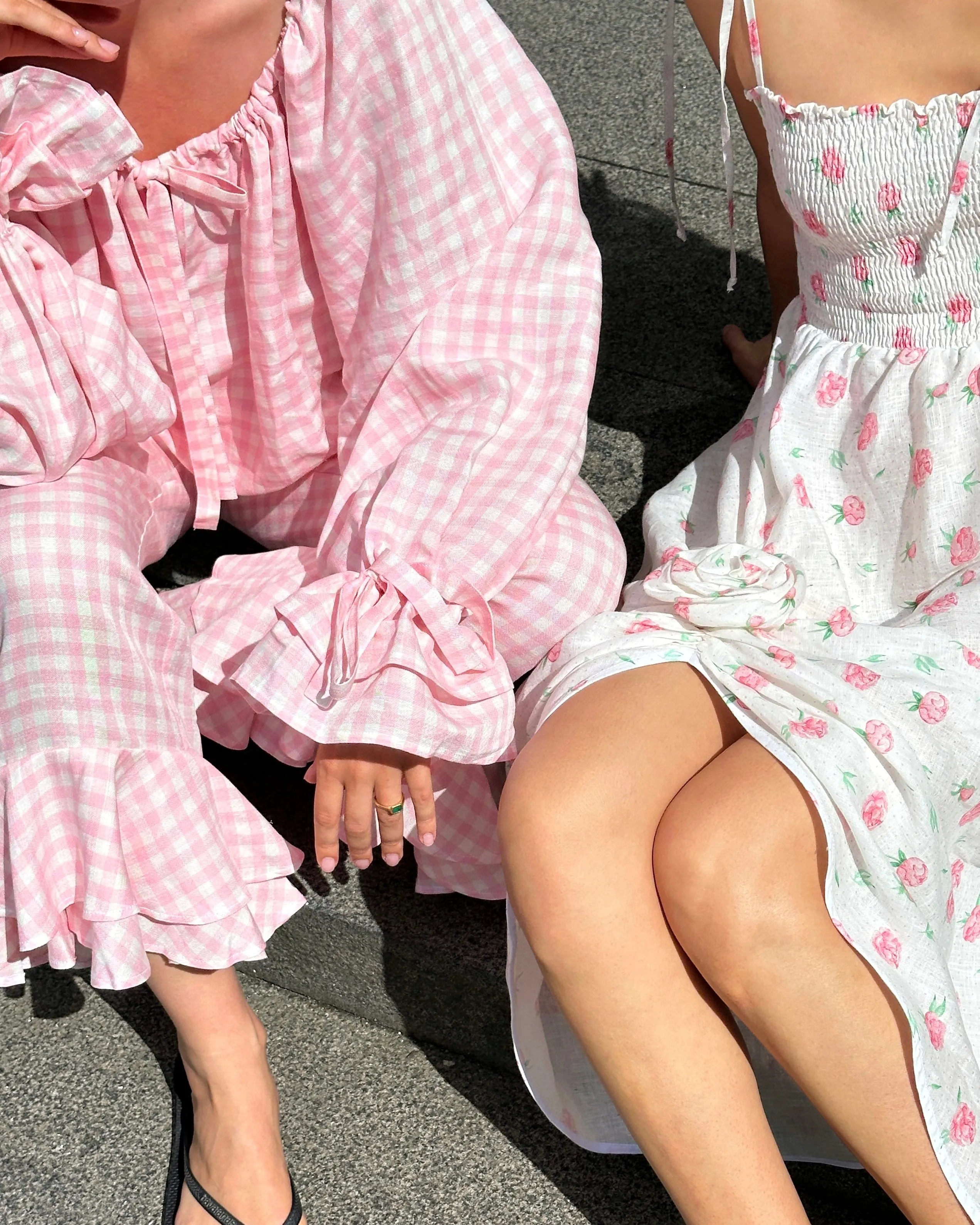 Cha-Cha Lounge Pants in Pink Vichy sold by Sleeper product image thumbnail 4