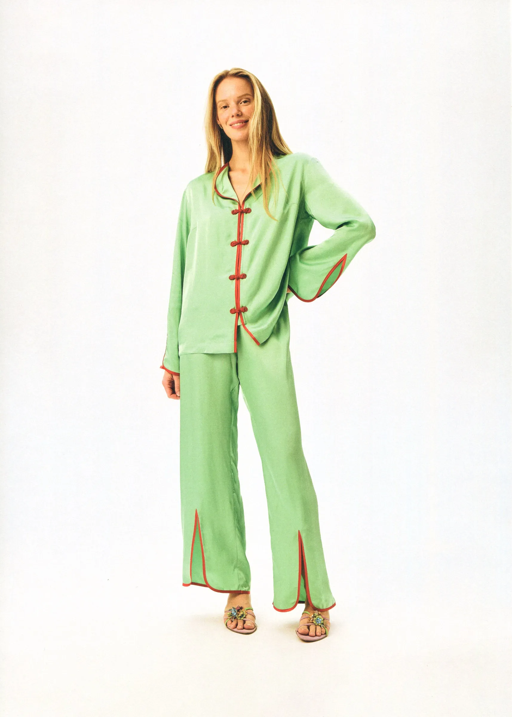 Louis Chinoiserie Contrast Ensemble sold by Sleeper