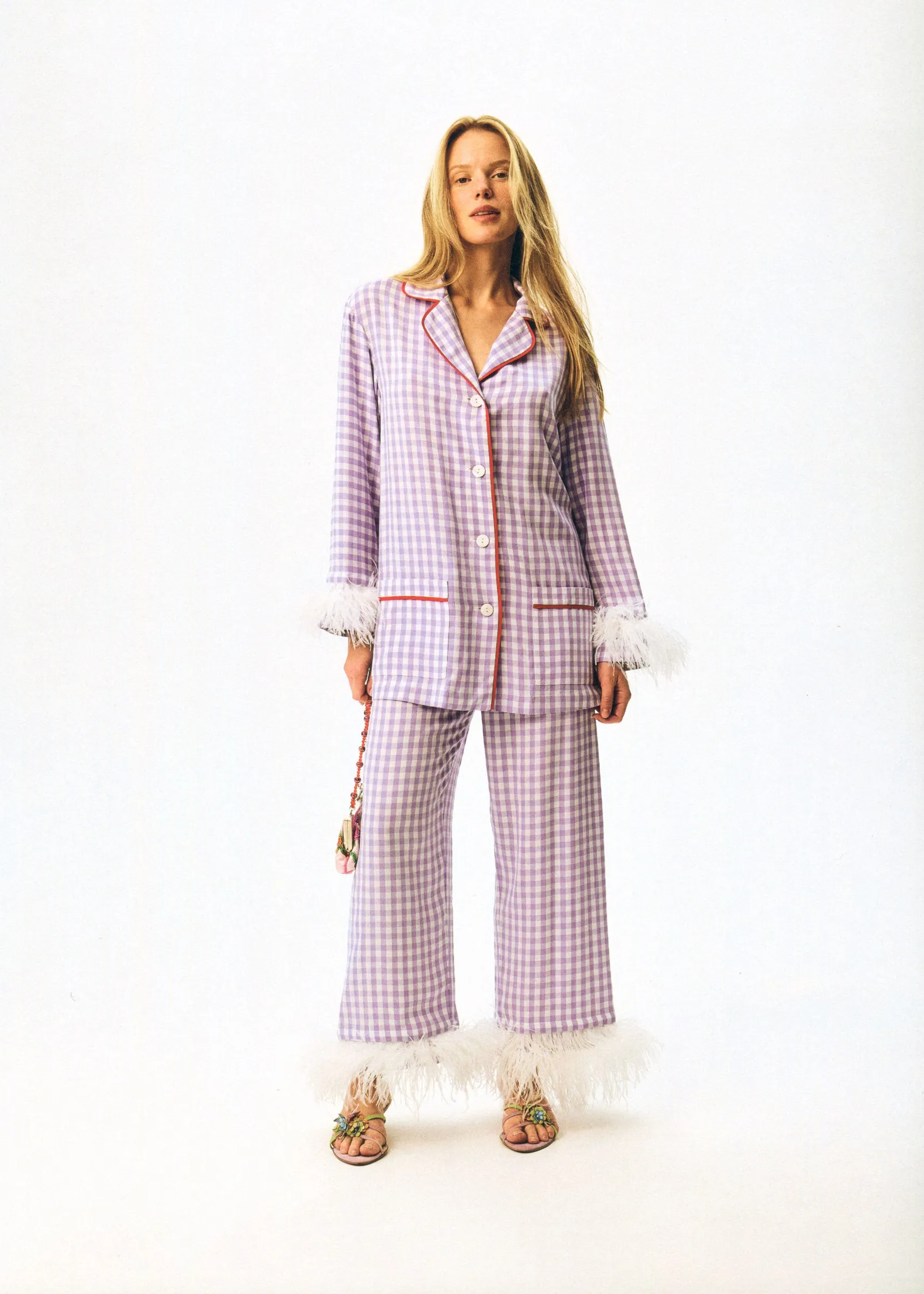 Iconic Party Pajama Suit with Feathers sold by Sleeper