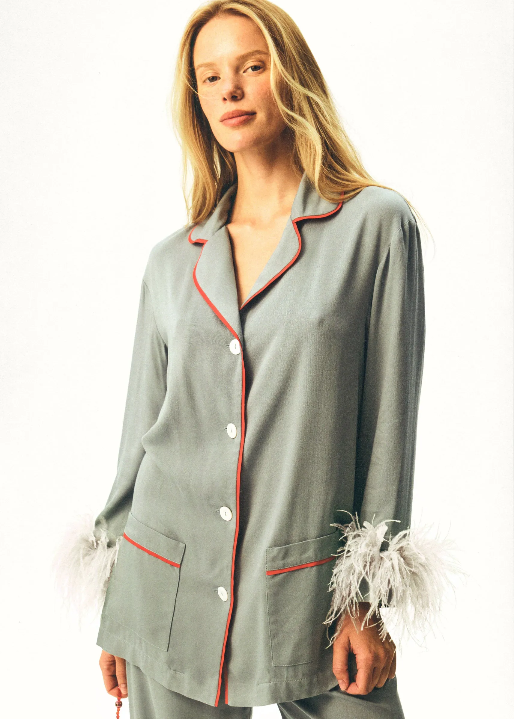 Iconic Party Pajama Suit with Feathers sold by Sleeper product image thumbnail 2