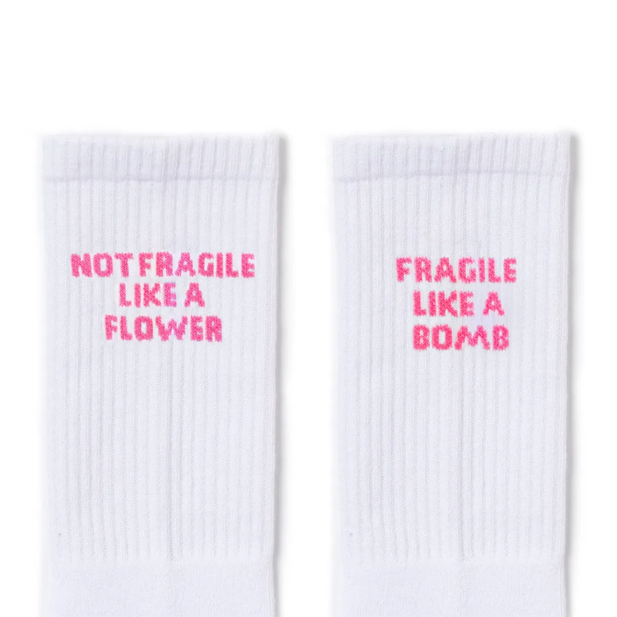 Not Fragile Like A Flower, Fragile Like A Bomb Socks sold by The Spark Company product image thumbnail 2