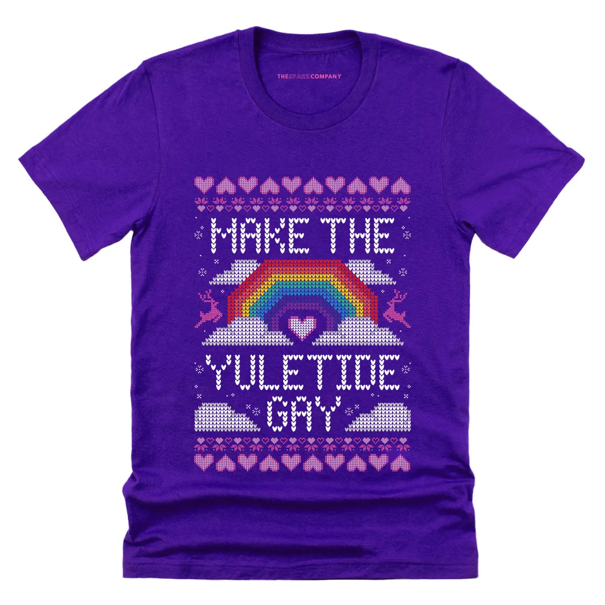 Make The Yuletide Gay Ugly Christmas T-Shirt sold by The Spark Company product image thumbnail 4