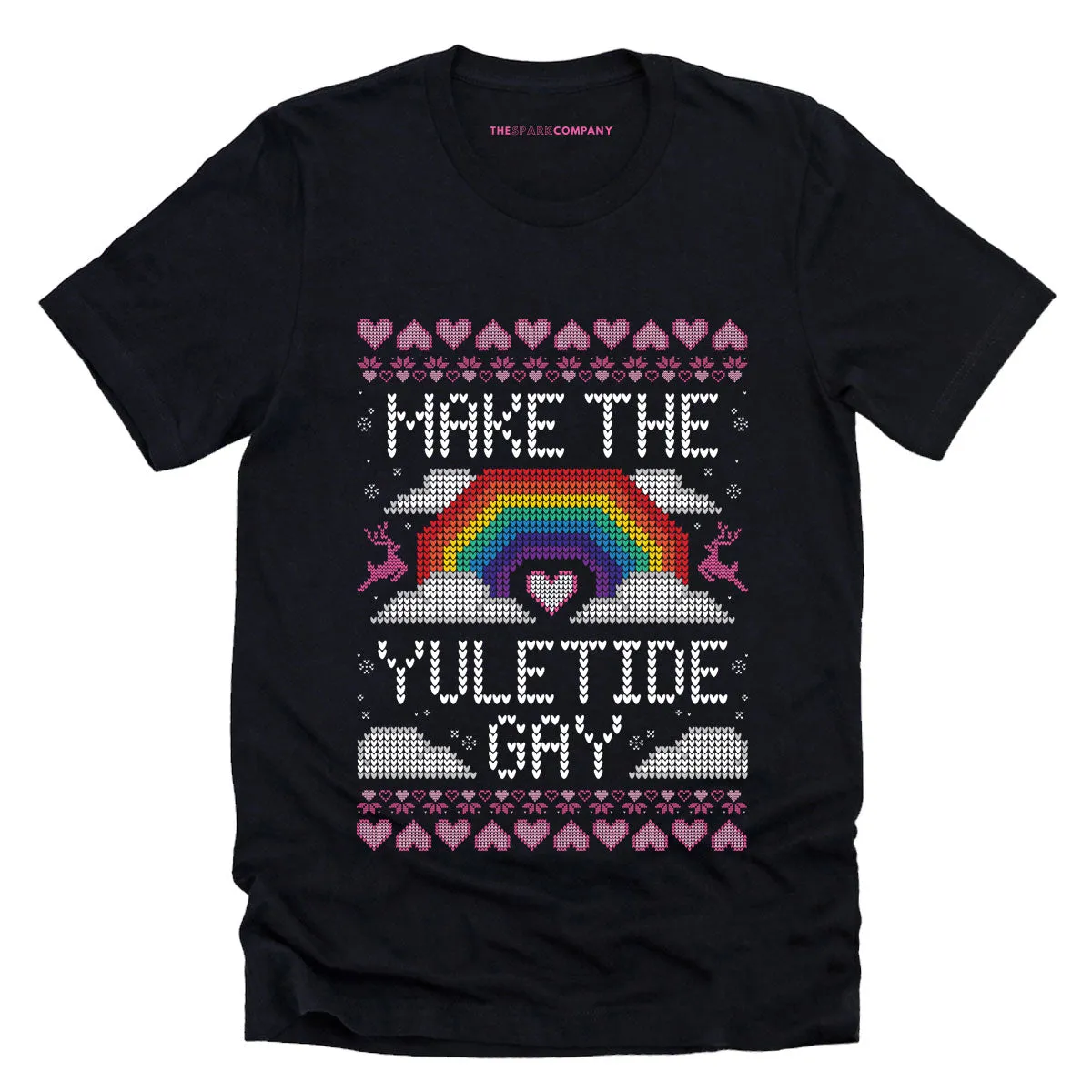 Make The Yuletide Gay Ugly Christmas T-Shirt sold by The Spark Company product image thumbnail 5