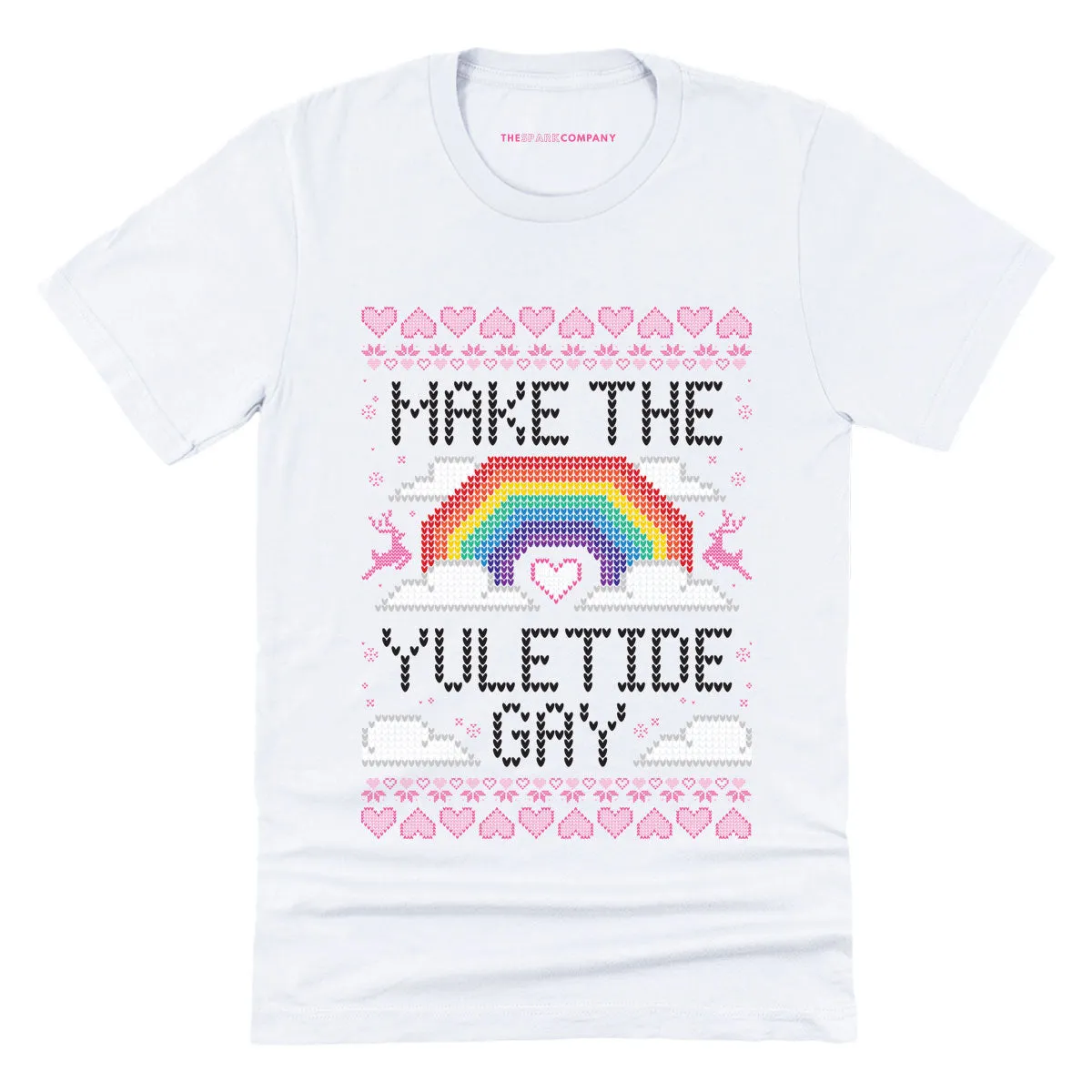 Make The Yuletide Gay Ugly Christmas T-Shirt sold by The Spark Company product image thumbnail 2