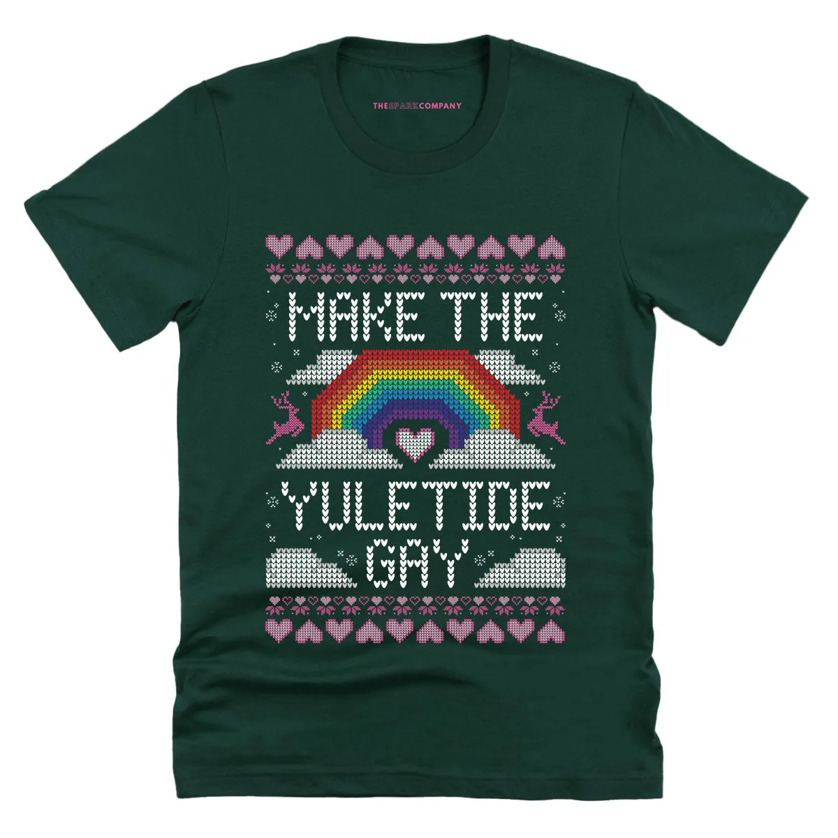 Make The Yuletide Gay Ugly Christmas T-Shirt sold by The Spark Company product image thumbnail 3
