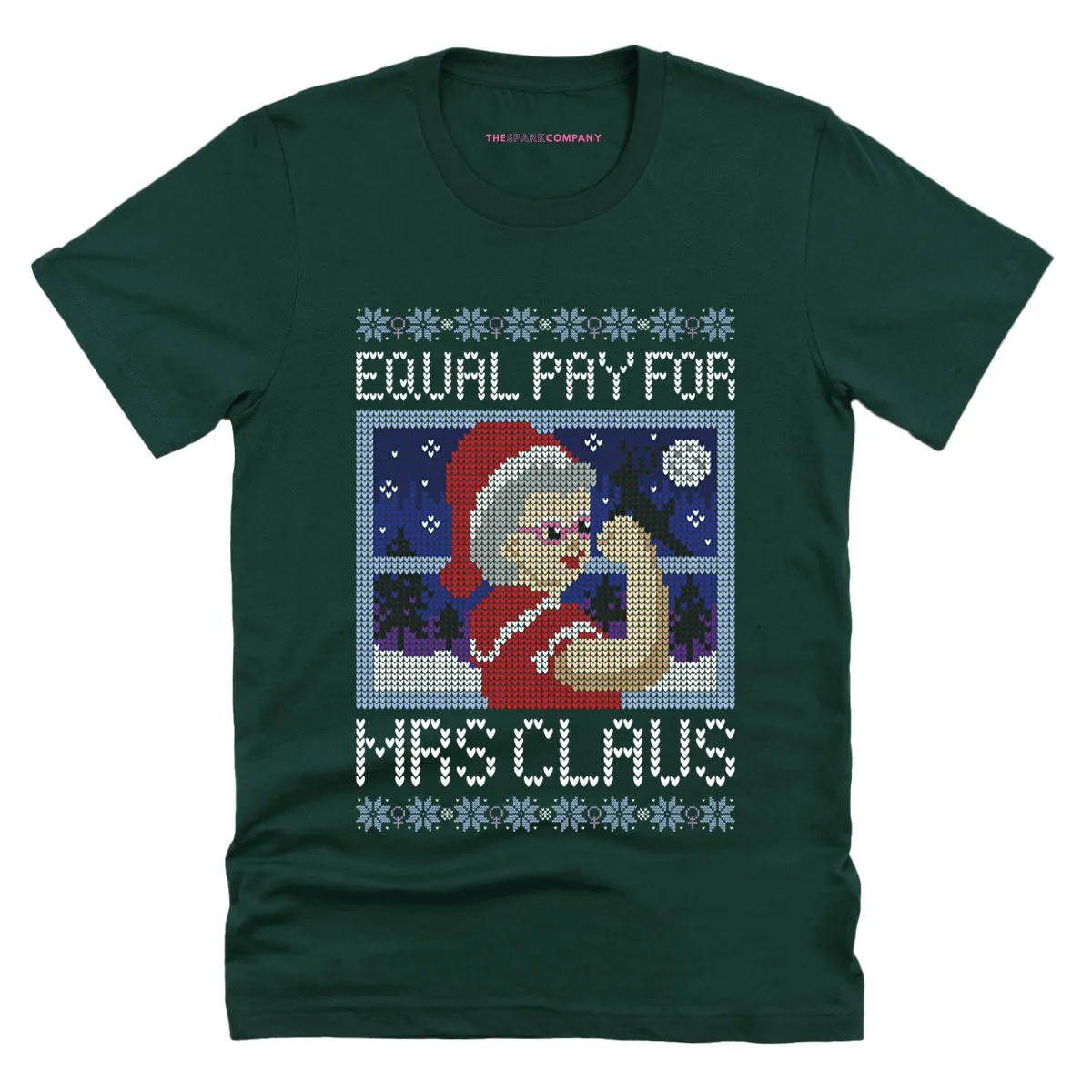 Equal Pay For Mrs Claus Ugly Christmas T-Shirt sold by The Spark Company product image thumbnail 5