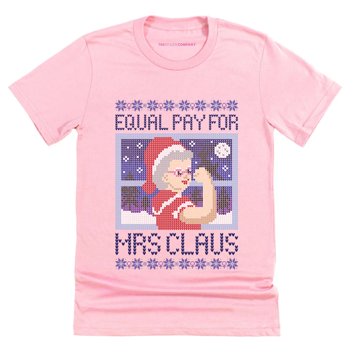 Equal Pay For Mrs Claus Ugly Christmas T-Shirt sold by The Spark Company product image thumbnail 3